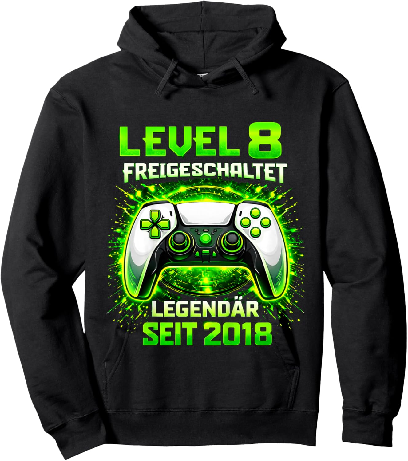 Kinder Level 8 Geburtstag Junge Gamer Lustig 2018 8er Geburtstag Hoodie - Hoodie | Black
