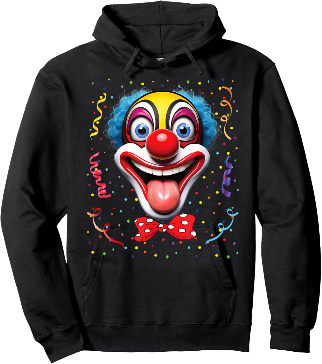 Carnival Clown Face Circus Costume Kids Men Women Carnivals Hoodie - Hoodie | Black