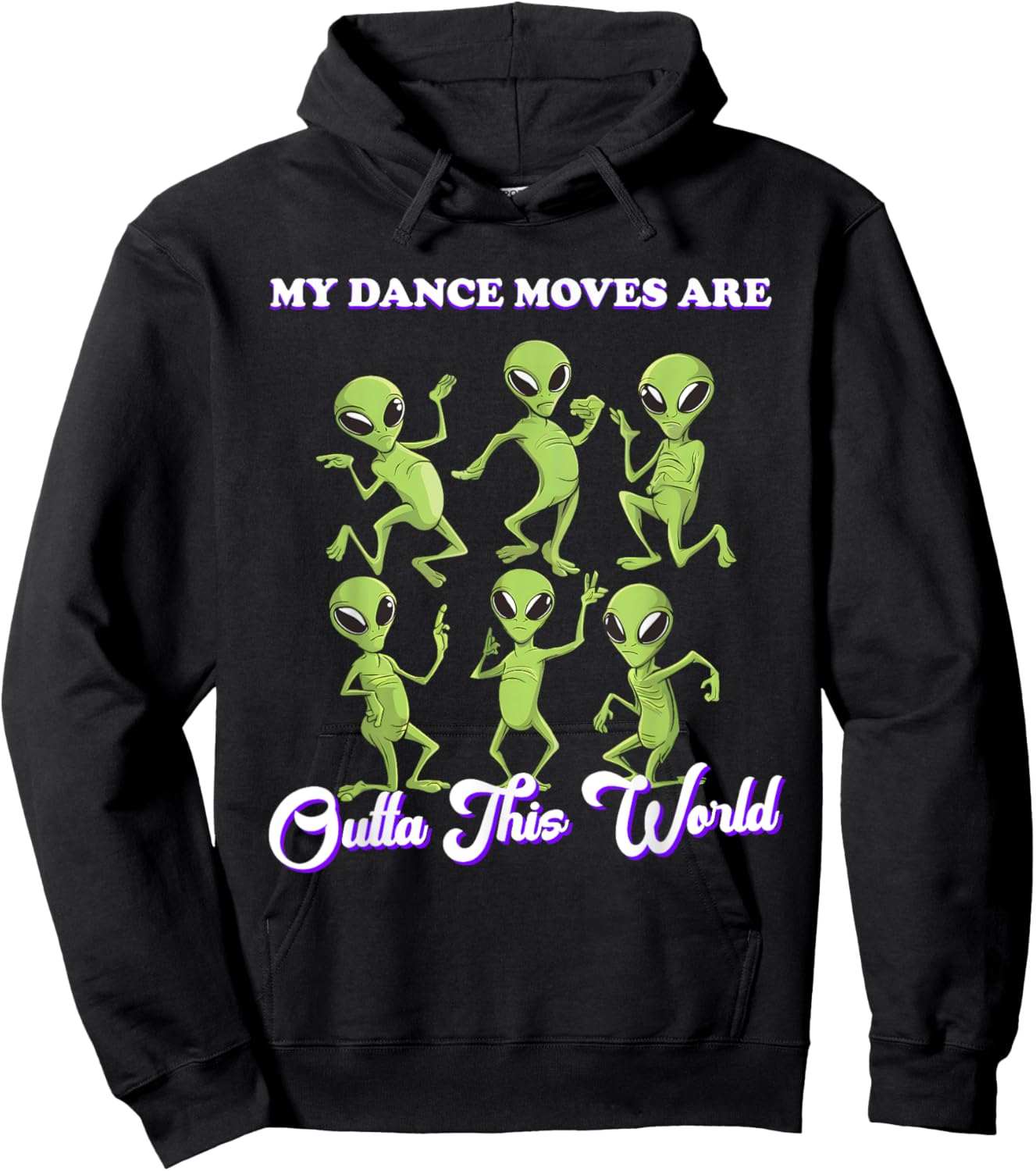 Aliens Dancing Dance Alien Flossing Funny Dance Moves Kids Hoodie - Hoodie | Black
