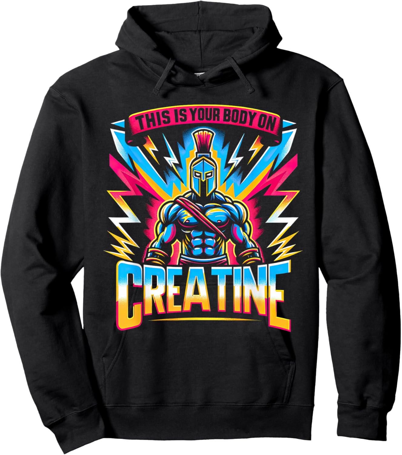 This Is Your Body On Creatine Workout Gym Hoodie - Hoodie | Black