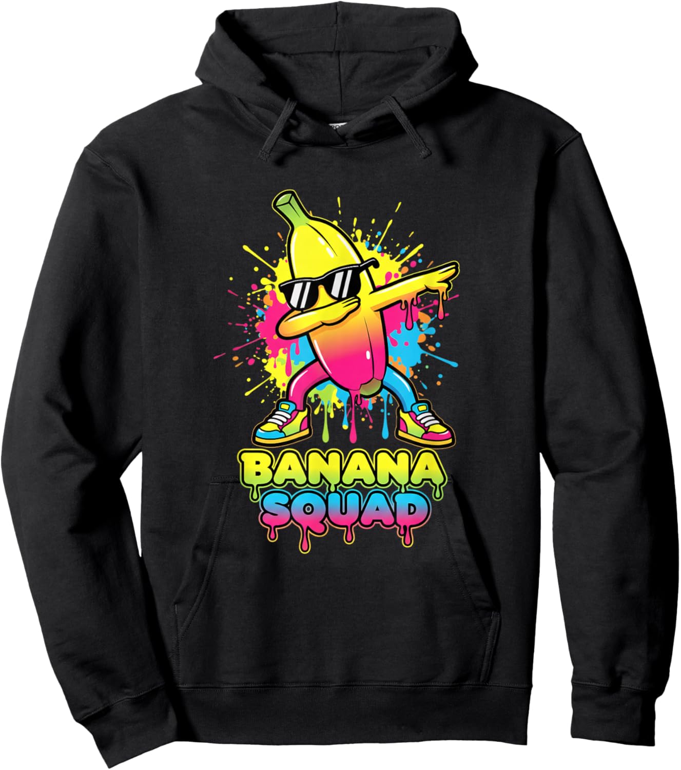 Banana Squad Dabbing Banana Funny Boys Fruit Party Hoodie - Hoodie | Black