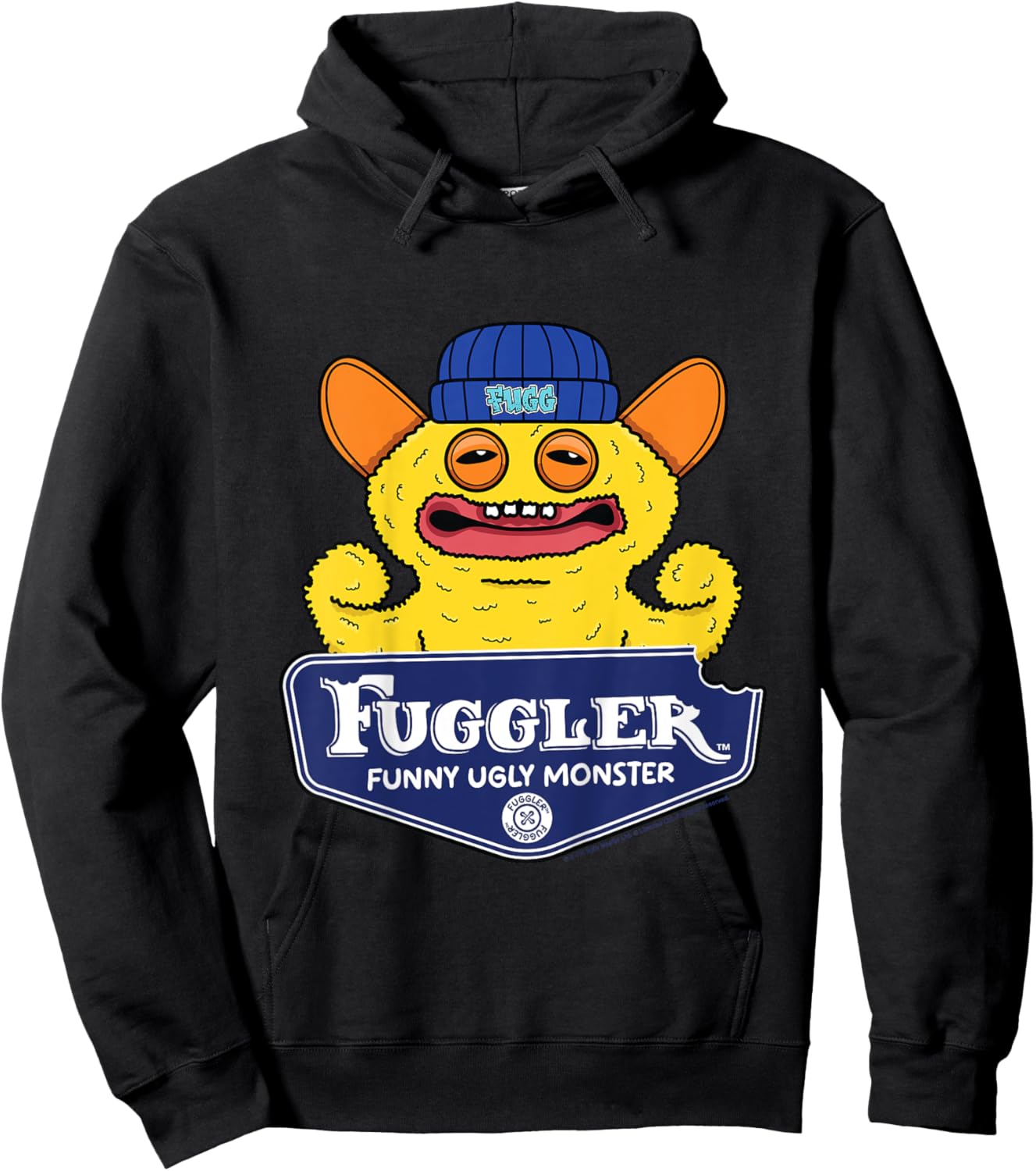 Kids Fuggler Grin Grin Funny Ugly Monsters Kids Hoodie - Hoodie | Black