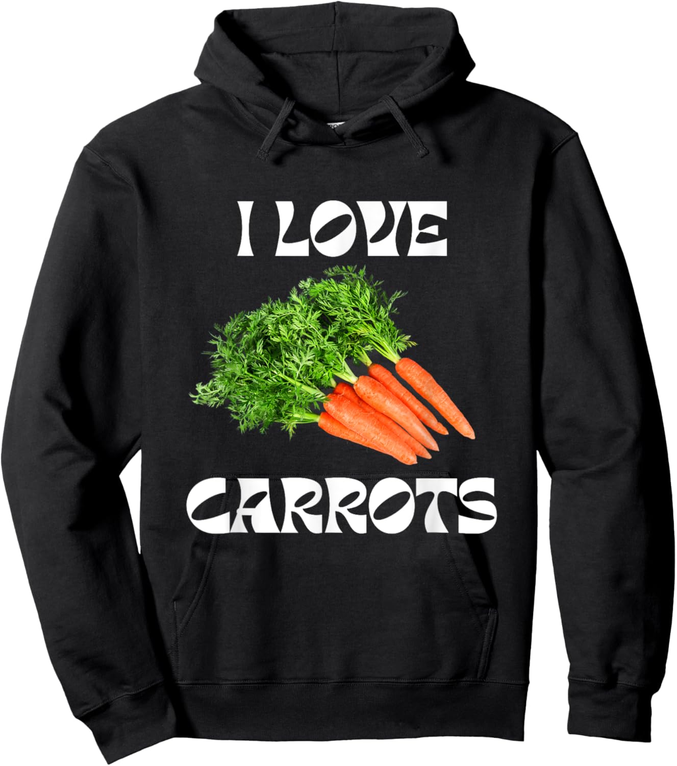 I Love Carrots Hoodie - Hoodie | Black