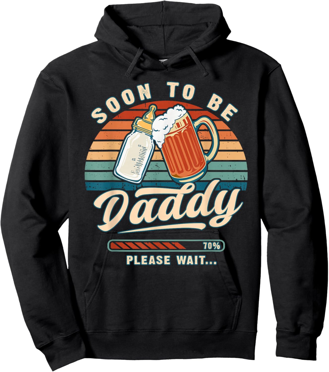 Soon to Be Daddy Become a Dad Reveal Hoodie - Hoodie | Black