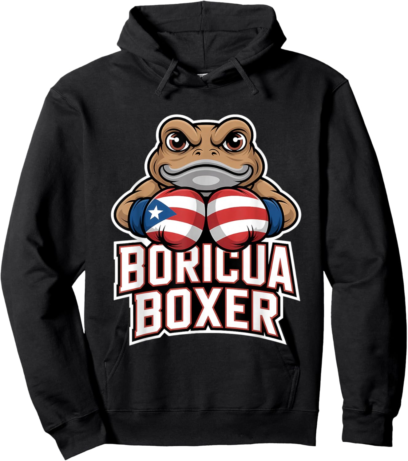 Boxing Puerto Rico Boricua Boxer Puerto Rican Hoodie - Hoodie | Black