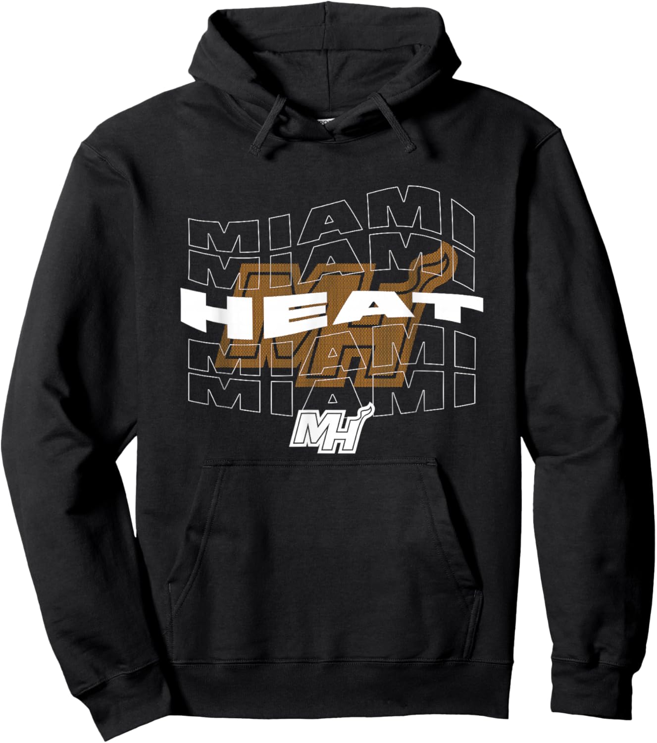 NBA Miami Heat Wave Outline Team Logo Hoodie - Hoodie | Black