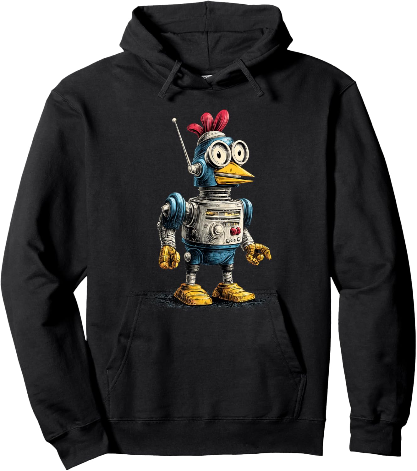 Nice Robot Farm Chicken Costume for Animals and Robots Fans Hoodie - Hoodie | Black