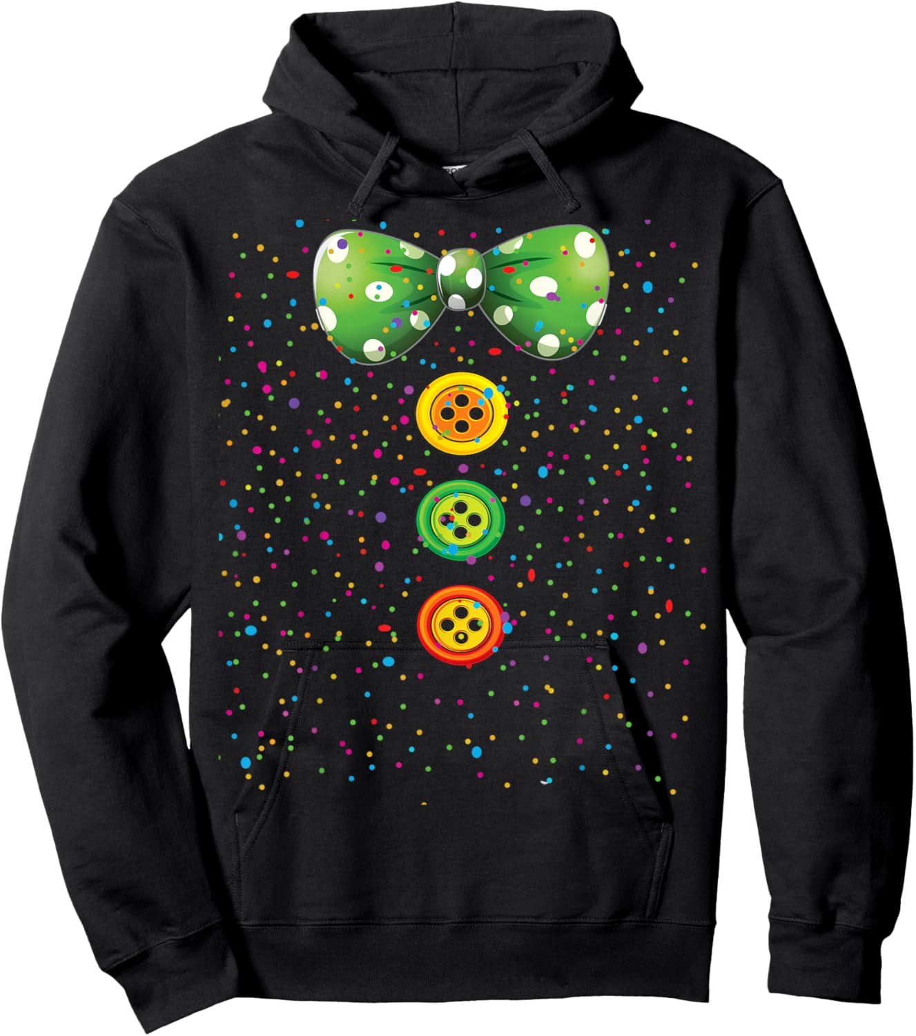 Clown Carnival Costume Clown Costume Clown Fancy Dress Confetti Hoodie - Hoodie | Black