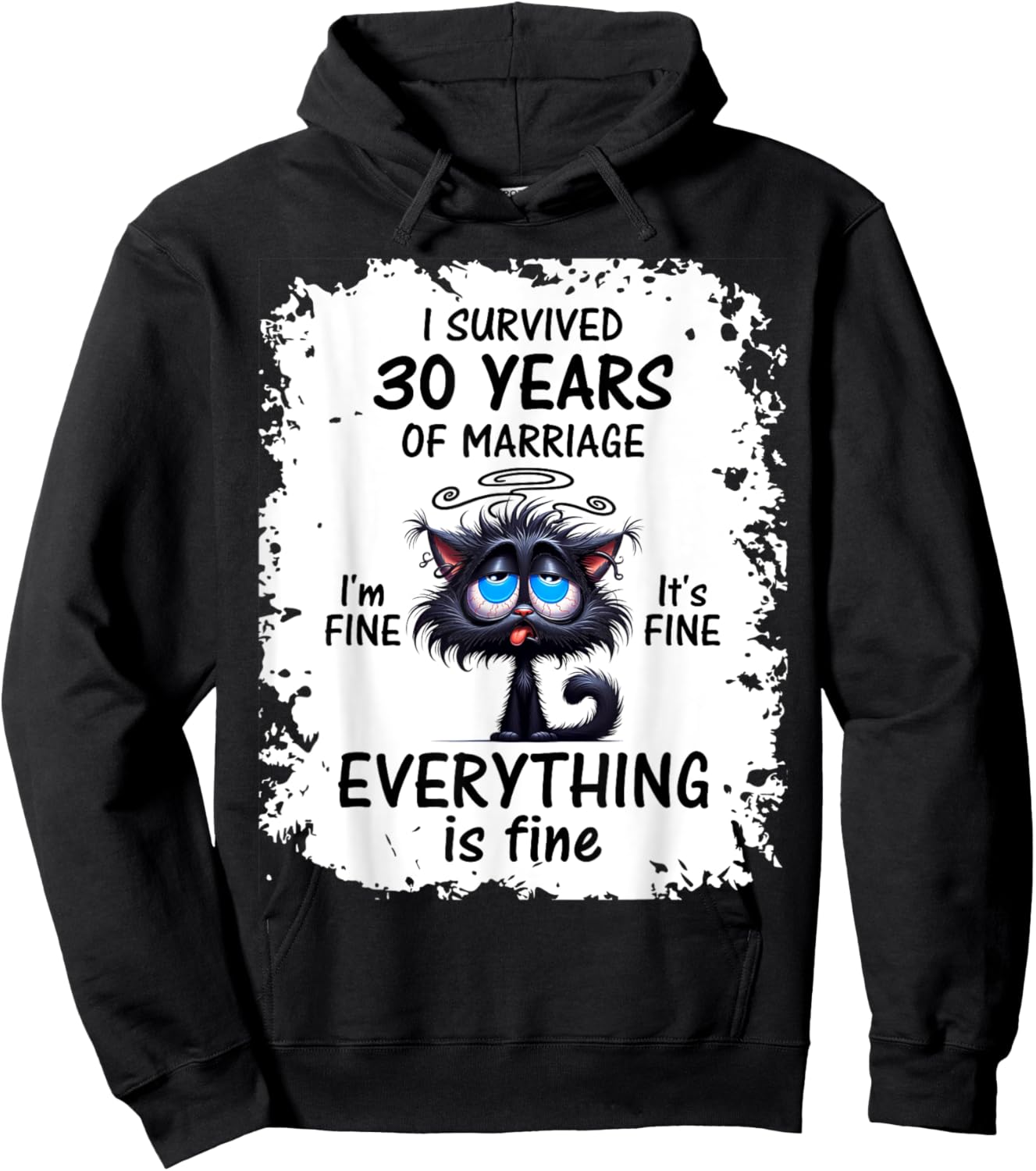 Pearl Wedding I Survived 30 Years Of Marriage Hoodie - Hoodie | Black