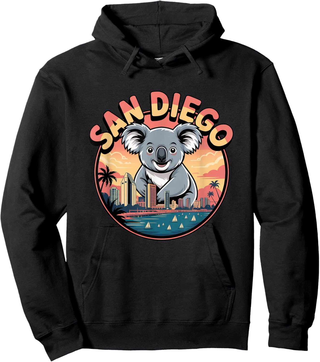 San Diego Koala Cute Animal City Zoo Park Hoodie - Hoodie | Black