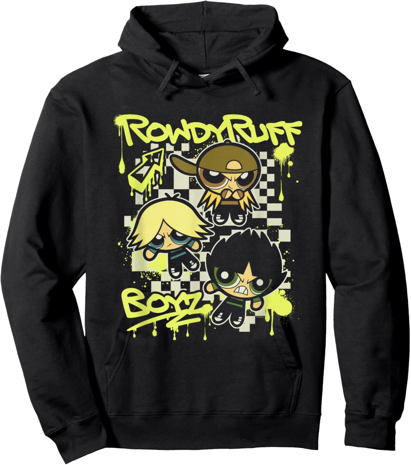 The Powerpuff Girls Rowdyruff Boyz Retro Punk Poster Hoodie - Hoodie | Black