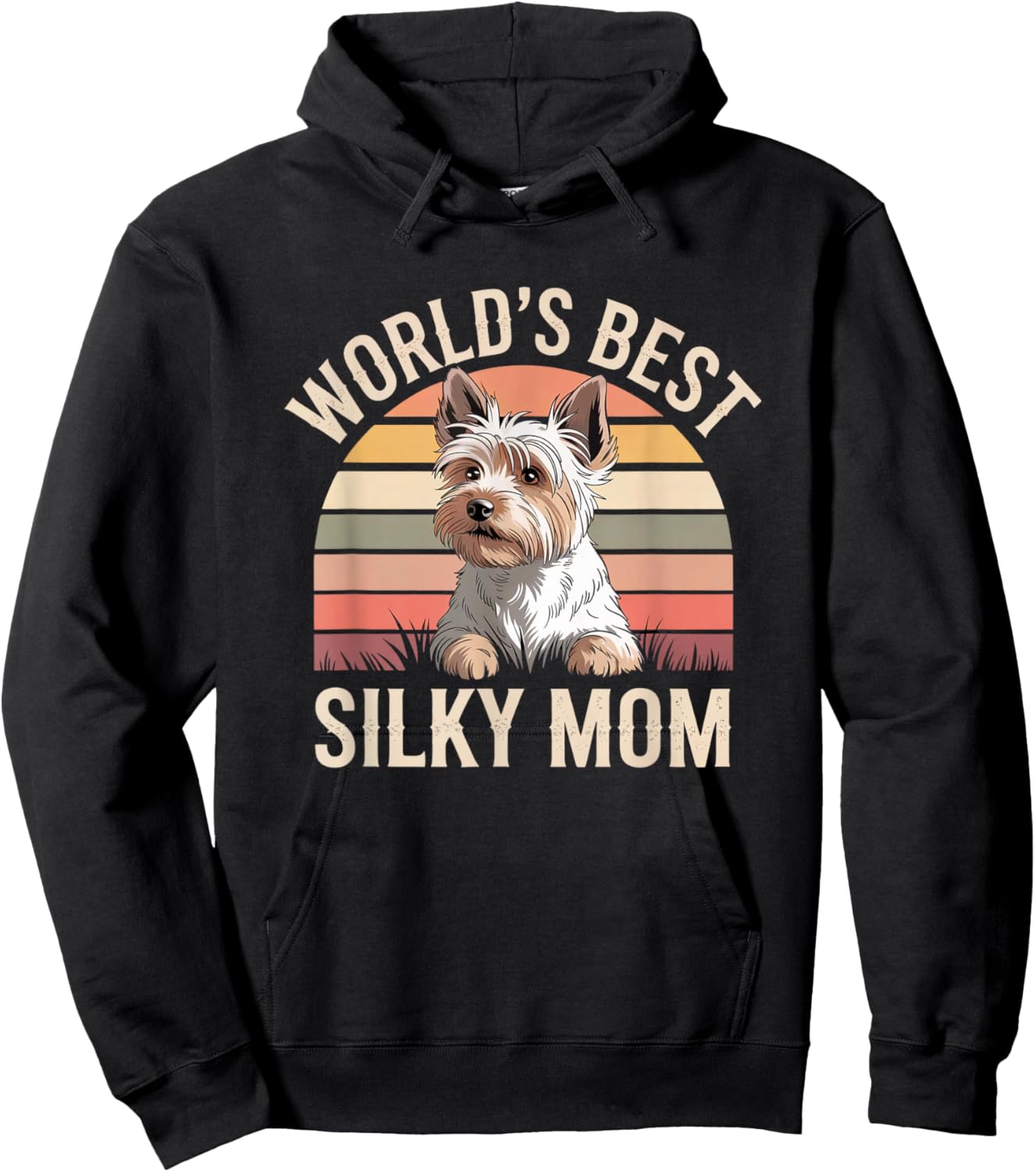 World's Best Silky Mom Cute Silky Terrier Hoodie - Hoodie | Black