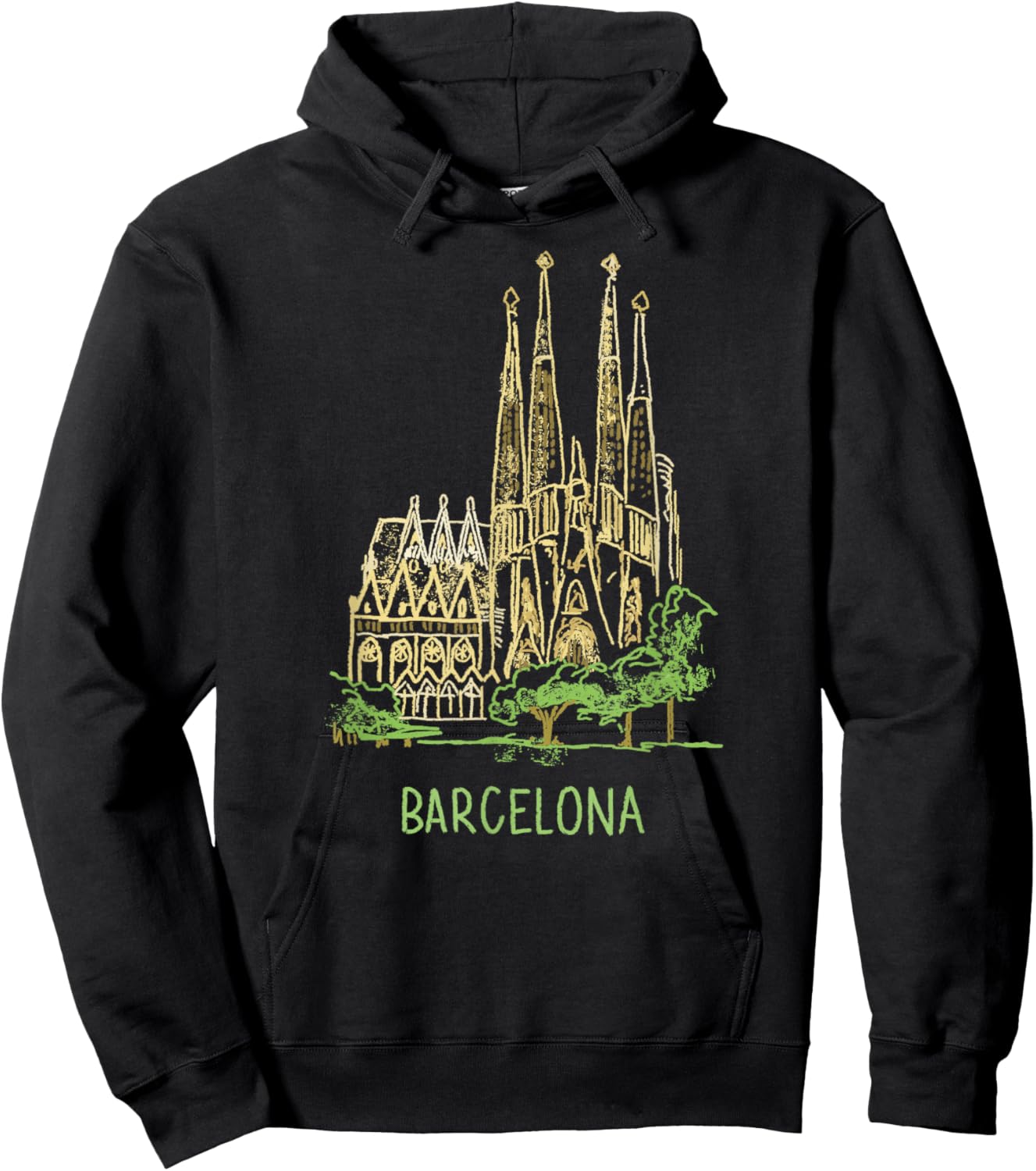 Barcelona Spain Travel Souvenir Historic City Landmark Gift Hoodie - Hoodie | Black