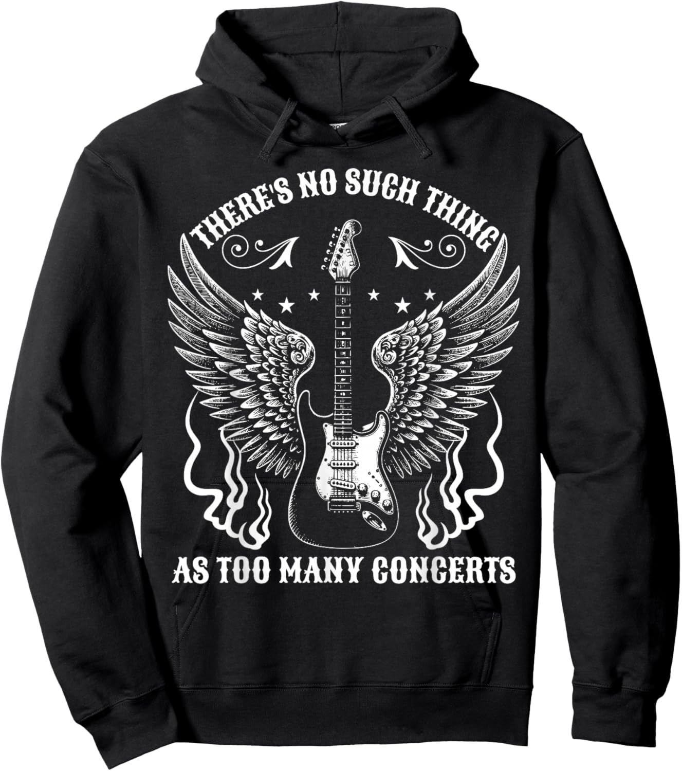 There's No Such Thing As Too Many Concerts Funny Music Lover Hoodie - Hoodie | Black
