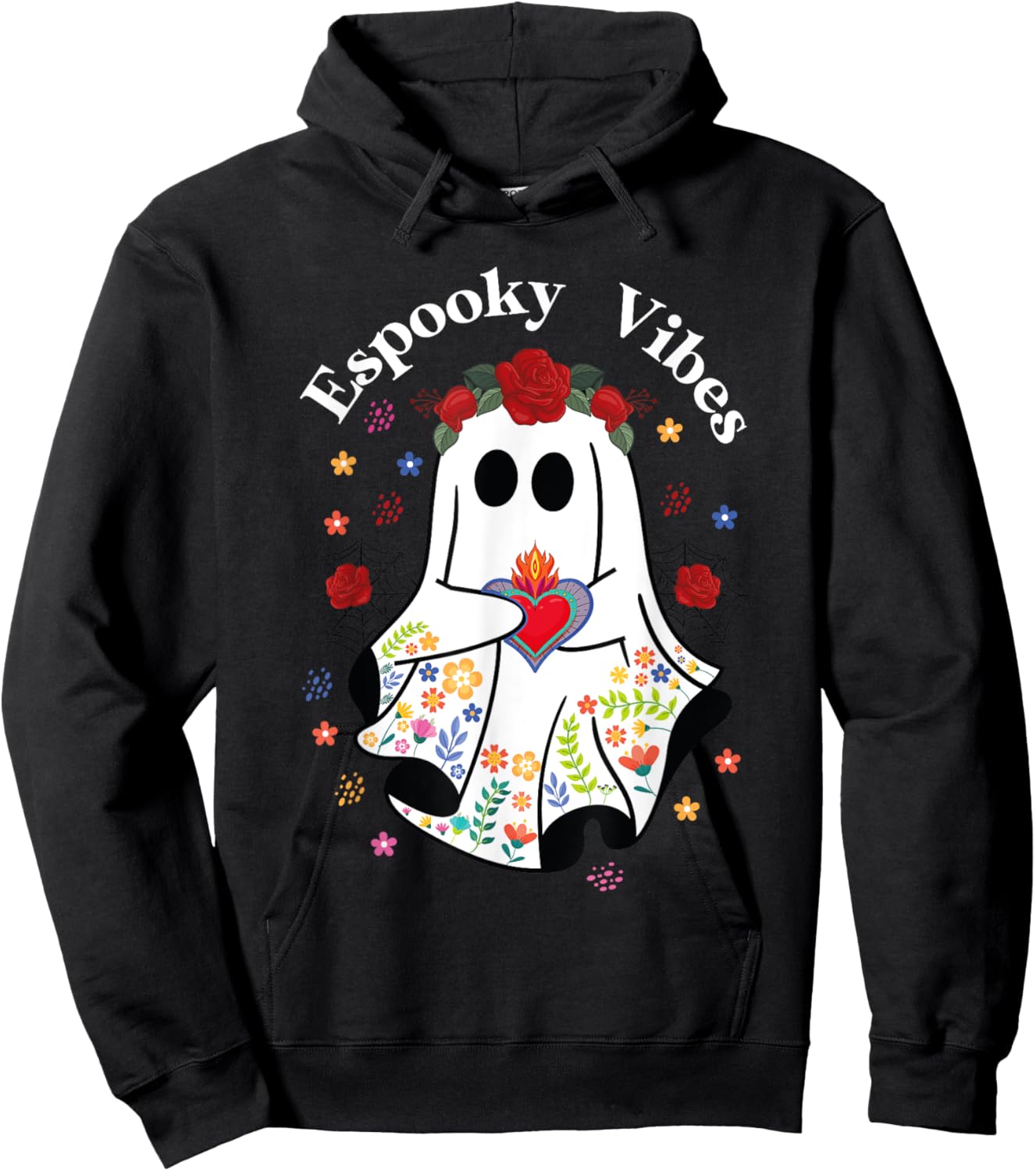 Espooky vibes Conchas halloween Mexican Ghost Espooky Season Hoodie - Hoodie | Black