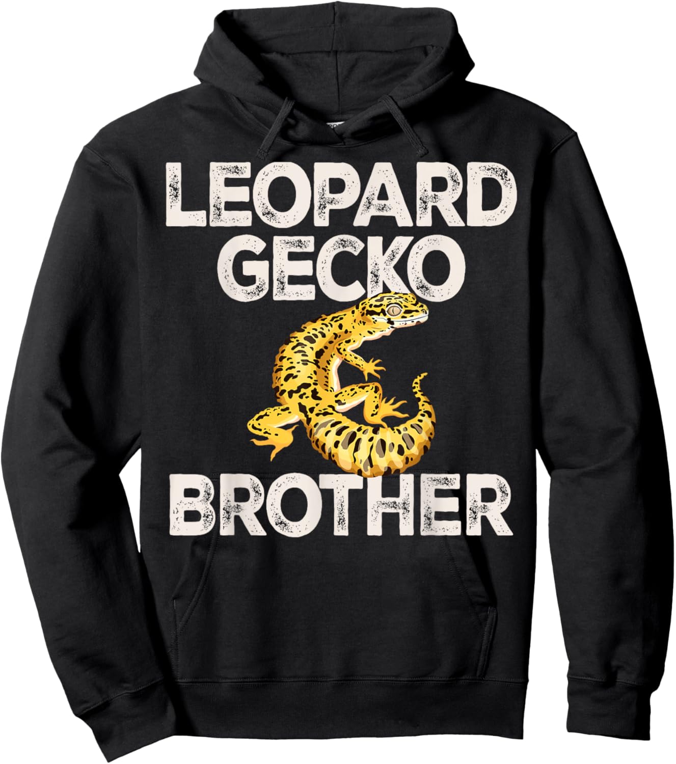 Leopard Gecko Brother lizard Reptiles Common leopard gecko Hoodie - Hoodie | Black