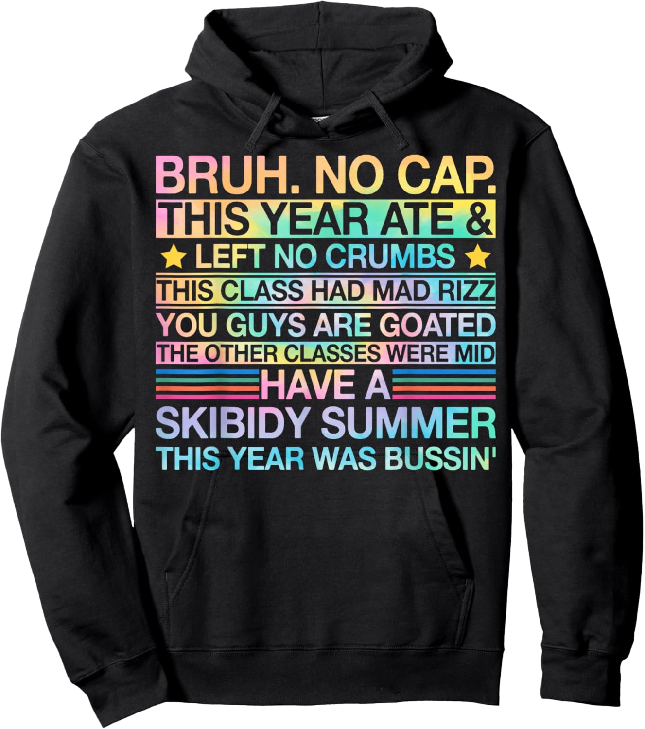 Funny Last Day of School Gen A Slang 2025 Hello Summer Hoodie - Hoodie | Black