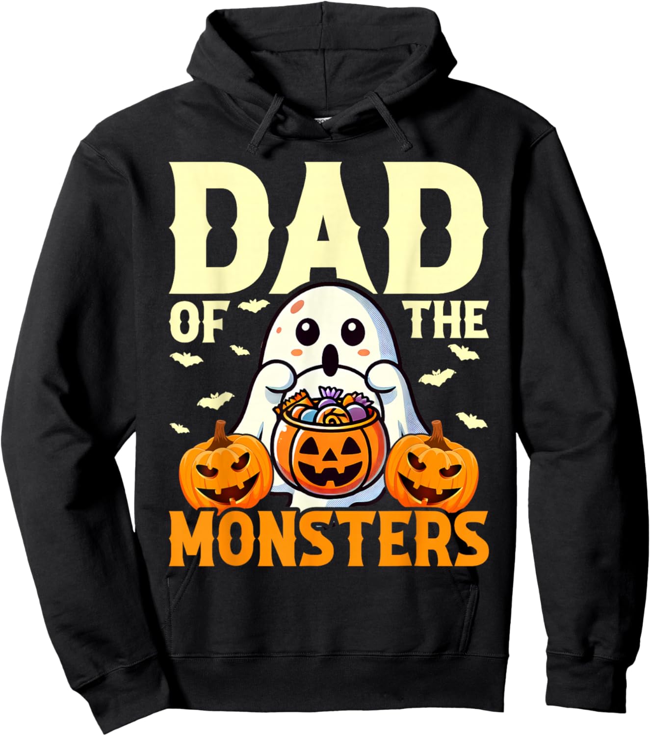 Halloween Dad Of Monsters Funny Family Costume Papa Daddy Hoodie - Hoodie | Black