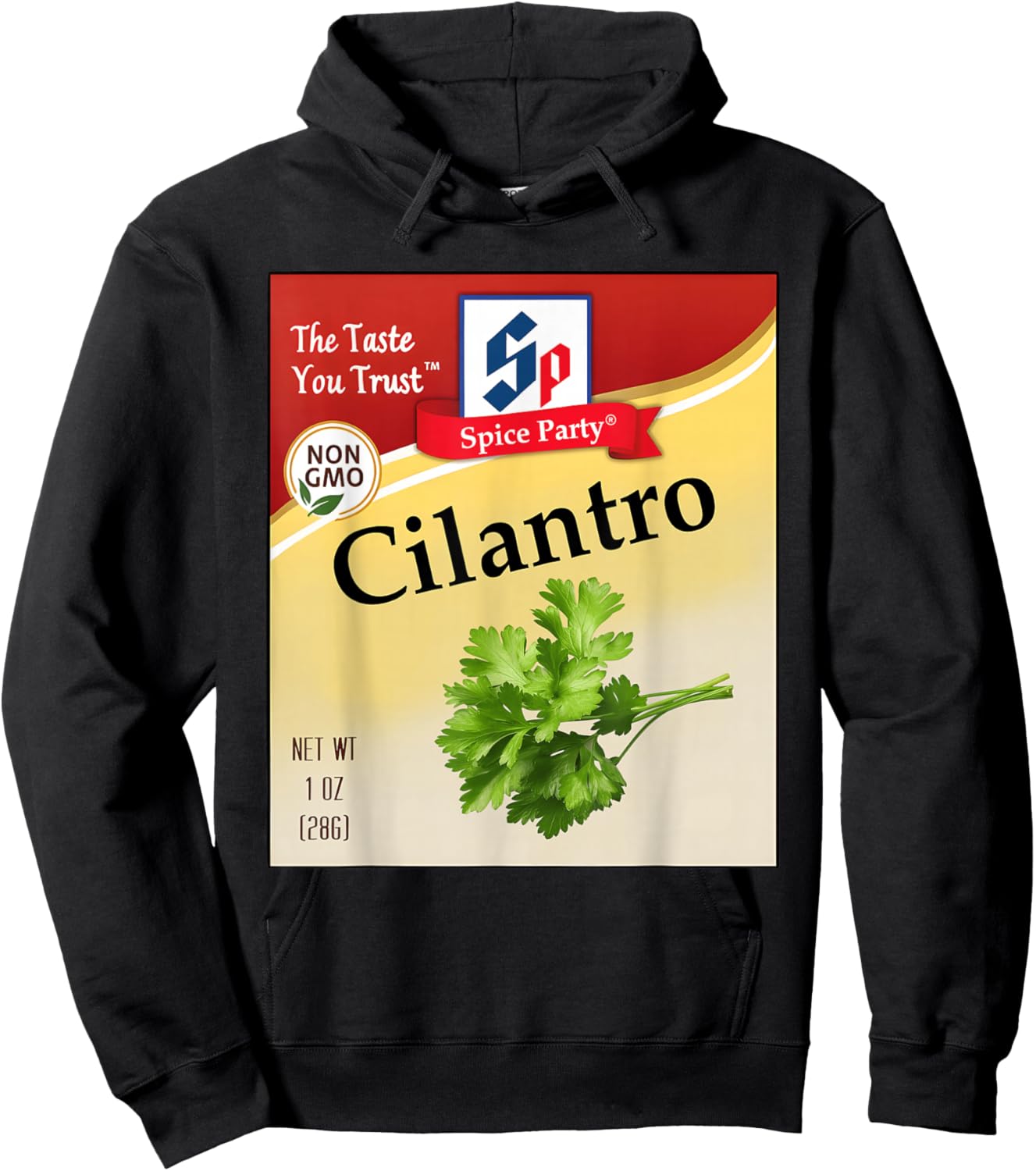 Cilantro Condiment Costume Holiday Spice Group Costumes Hoodie - Hoodie | Black