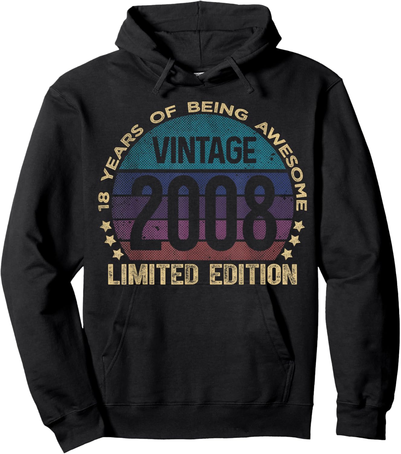 18 Year Old Gifts Vintage 2008 Limited Edition 18th Birthday Hoodie - Hoodie | Black