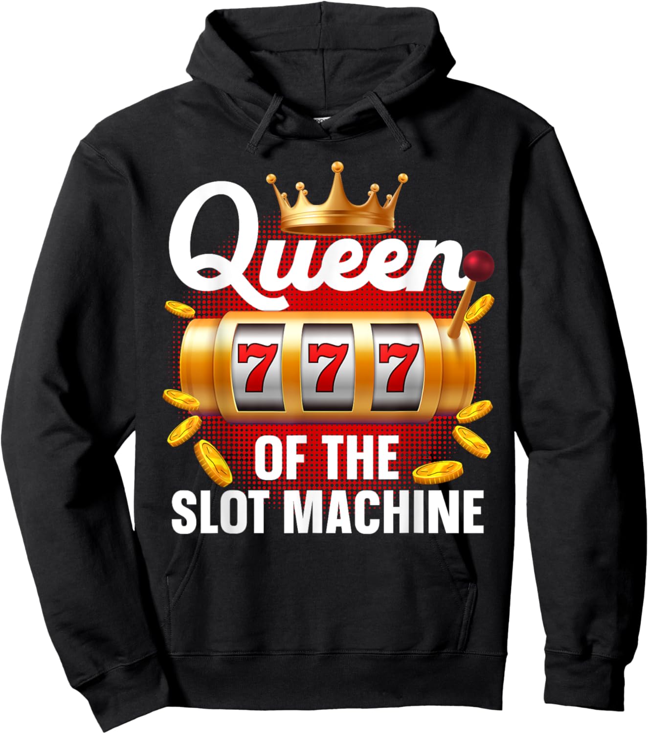 Funny Slot Machine Art Girls Casino Slot Machine Hoodie - Hoodie | Black