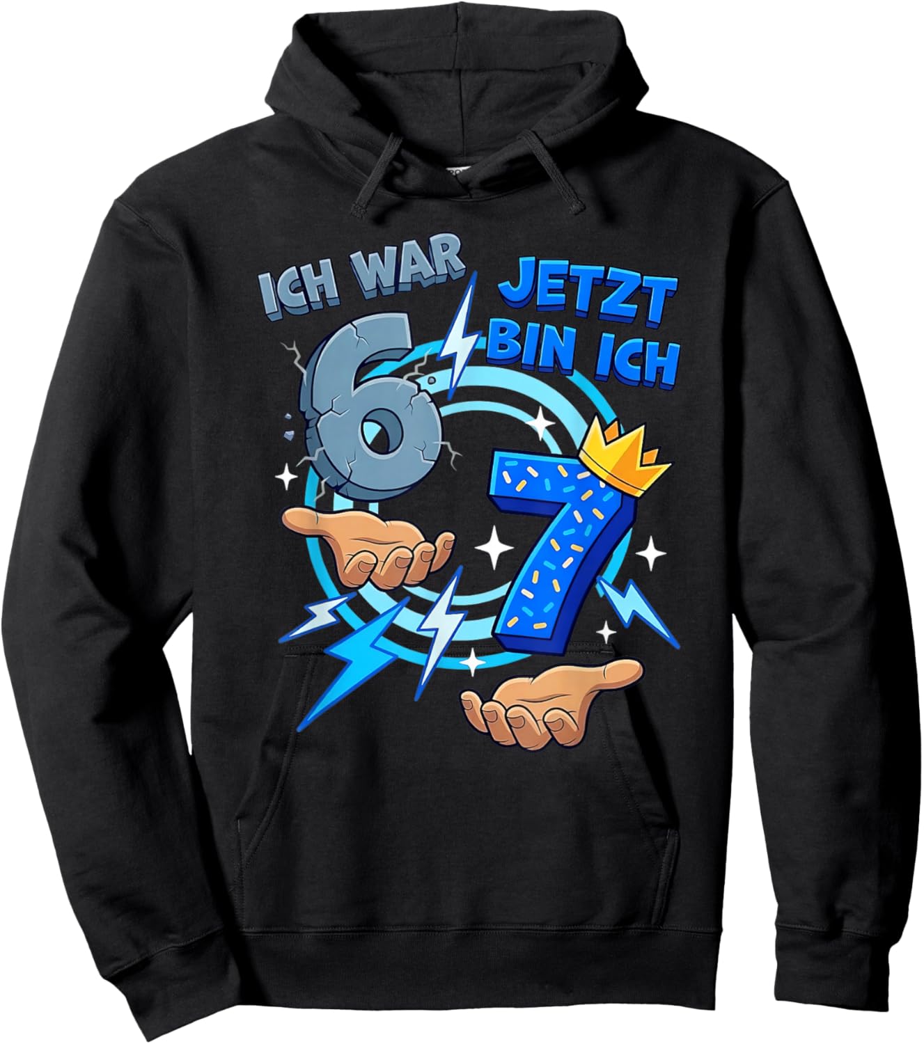Six-Seven Meme 7. Geburtstagsshirt Ich War 6 Jetzt Bin Ich 7 Hoodie - Hoodie | Black