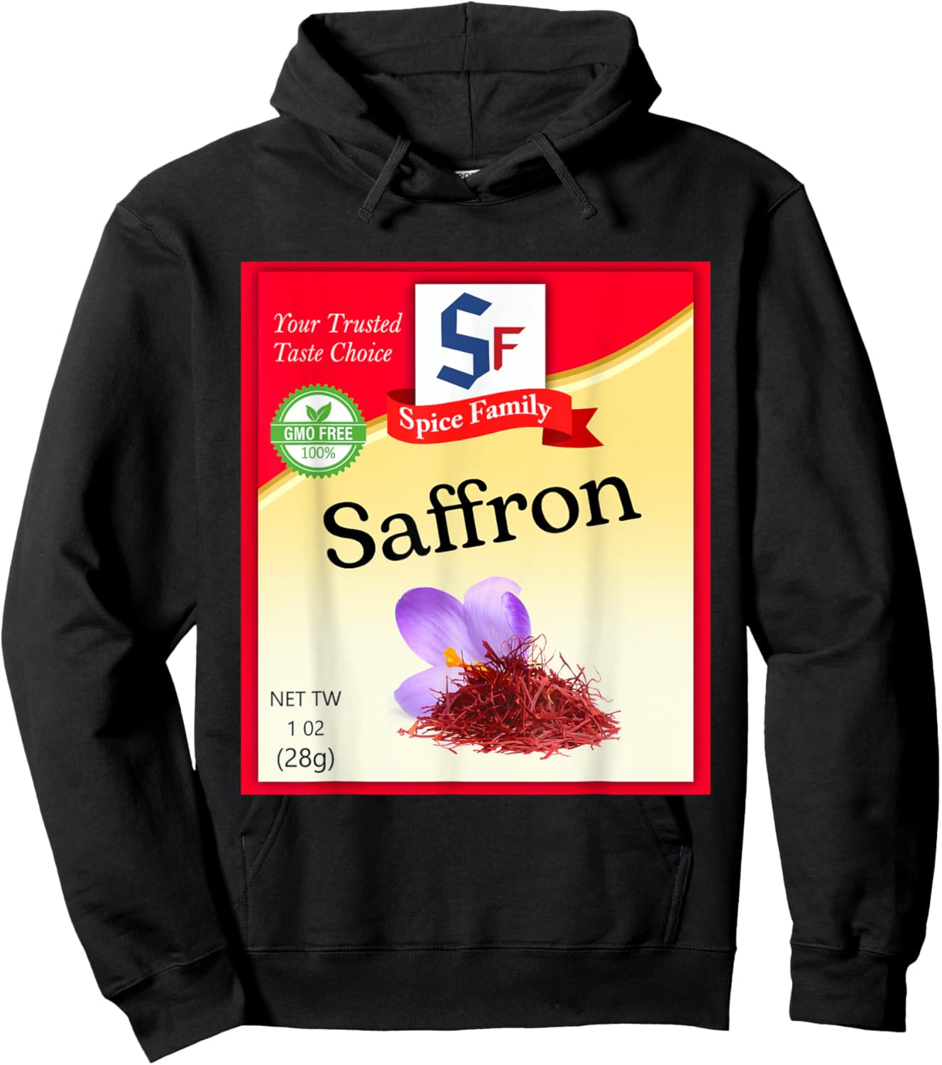 Saffron Condiment Costume Holiday Spice Costumes Hoodie - Hoodie | Black