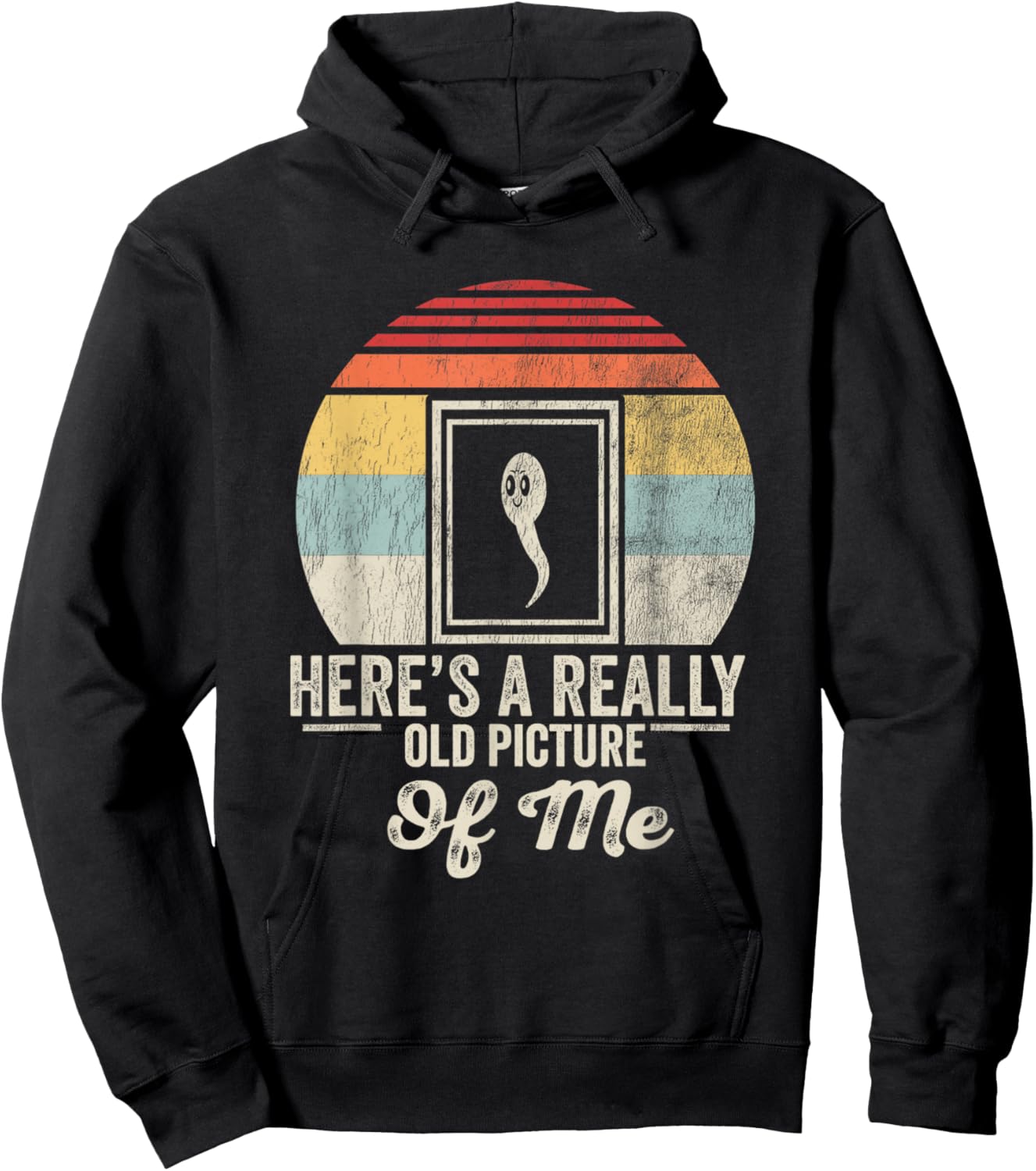 Here's A Really Old Picture Of Me Funny Ghost Hoodie - Hoodie | Black