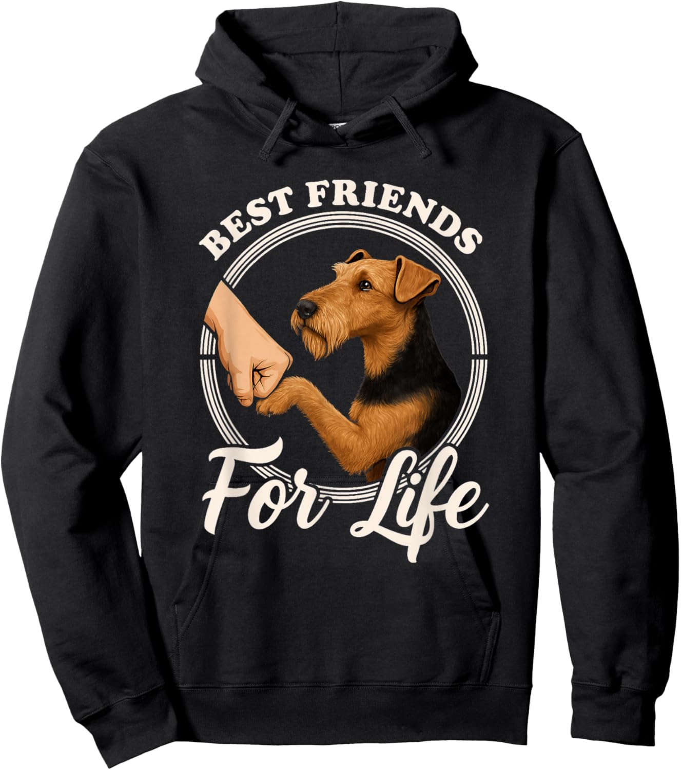 Airedale Terrier Dog Lover Design Beautiful Airedale Terrier Hoodie - Hoodie | Black
