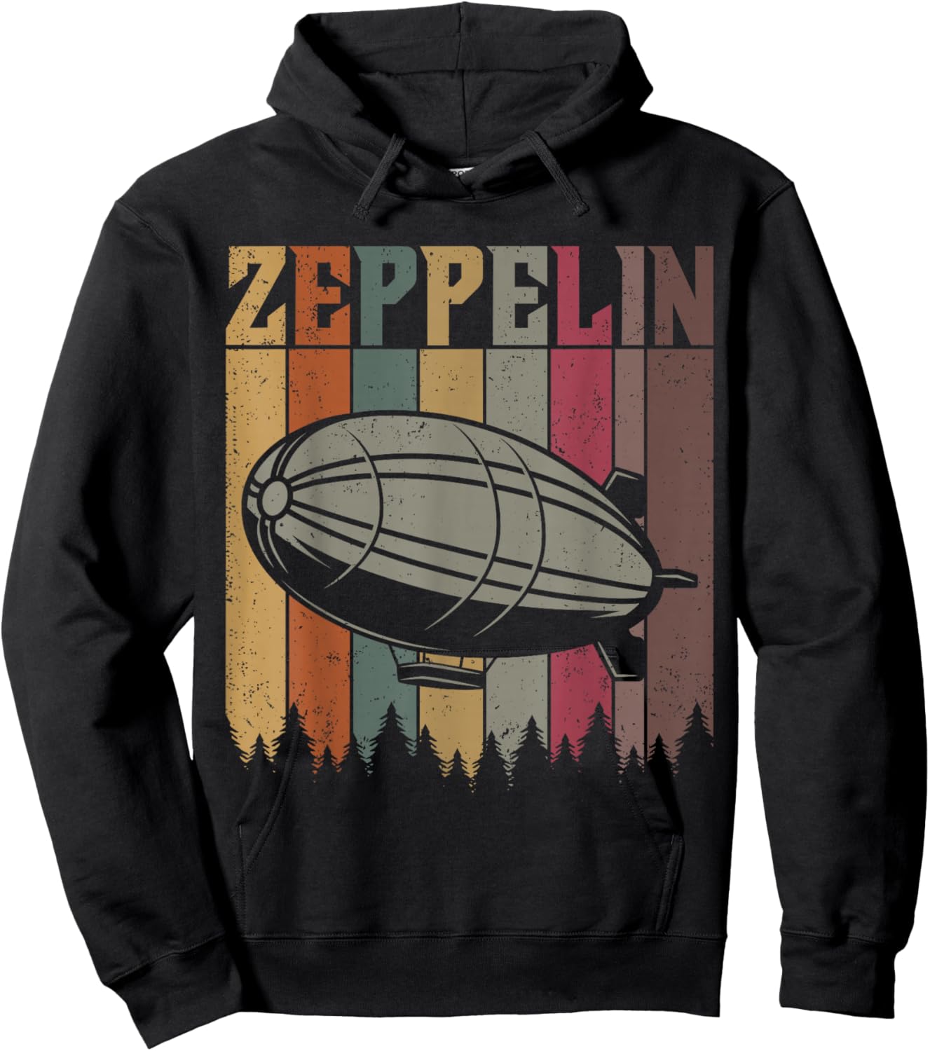 Zeppelin Retro Dirigible Vintage Zepelin Airship Hoodie - Hoodie | Black