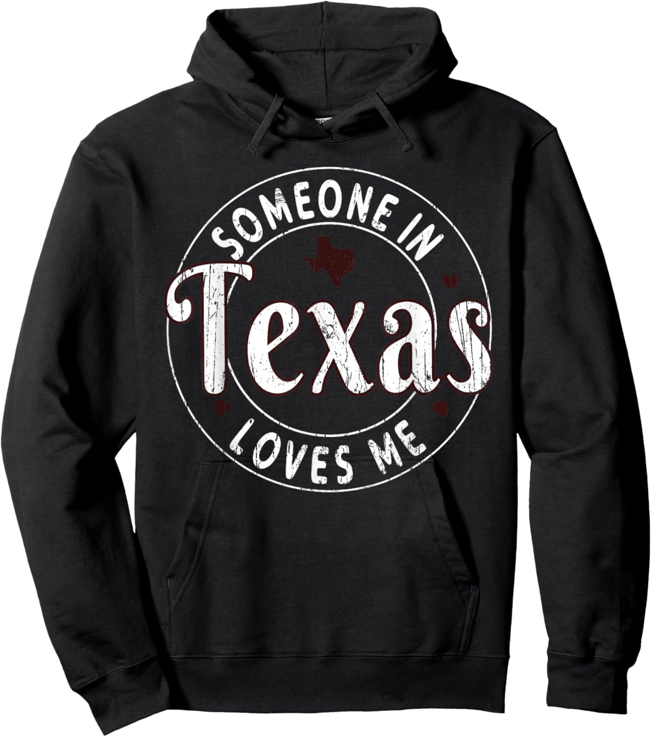 Someone In Texas Loves Me Grunge State Retro Hoodie - Hoodie | Black