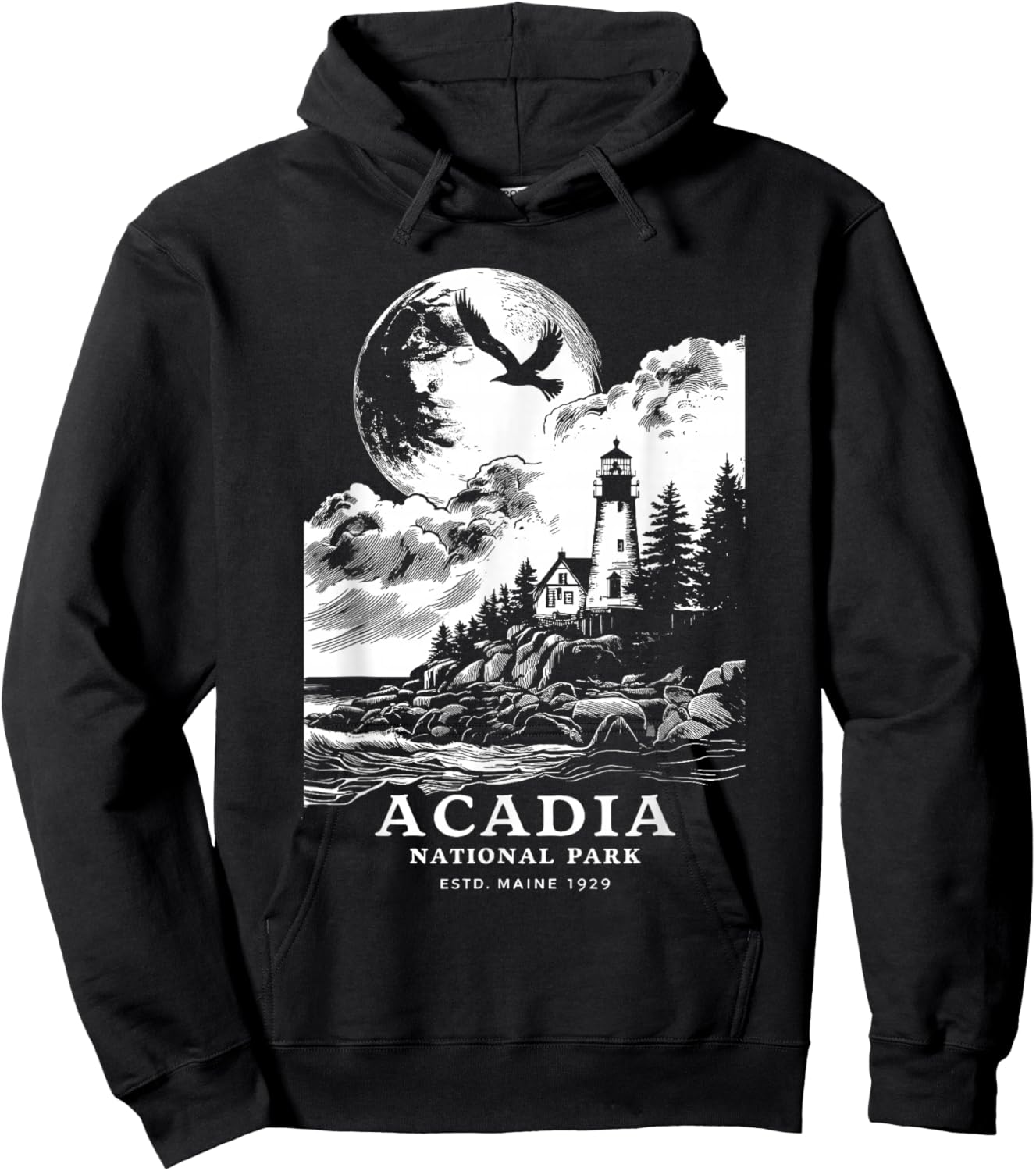 Acadia National Park Maine Vacation Souvenir Outdoors Hoodie - Hoodie | Black