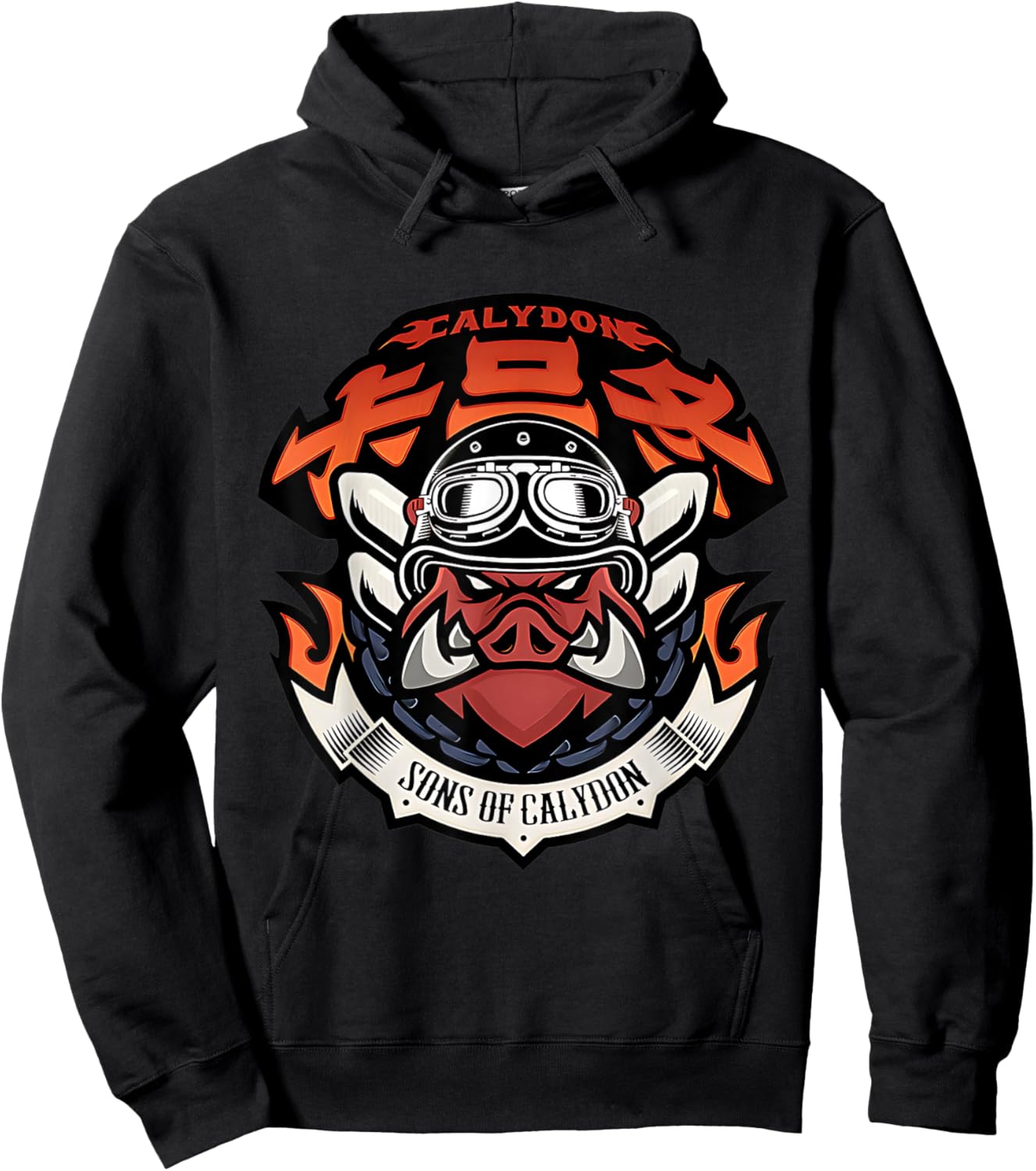 Proxy Agent Appareal Adult - Sons of Cali Themed - Black - Small - Short Sleeve - Modern Round Collar Straight Fit - Cartoon Pattern Hoodie - Hoodie | Black
