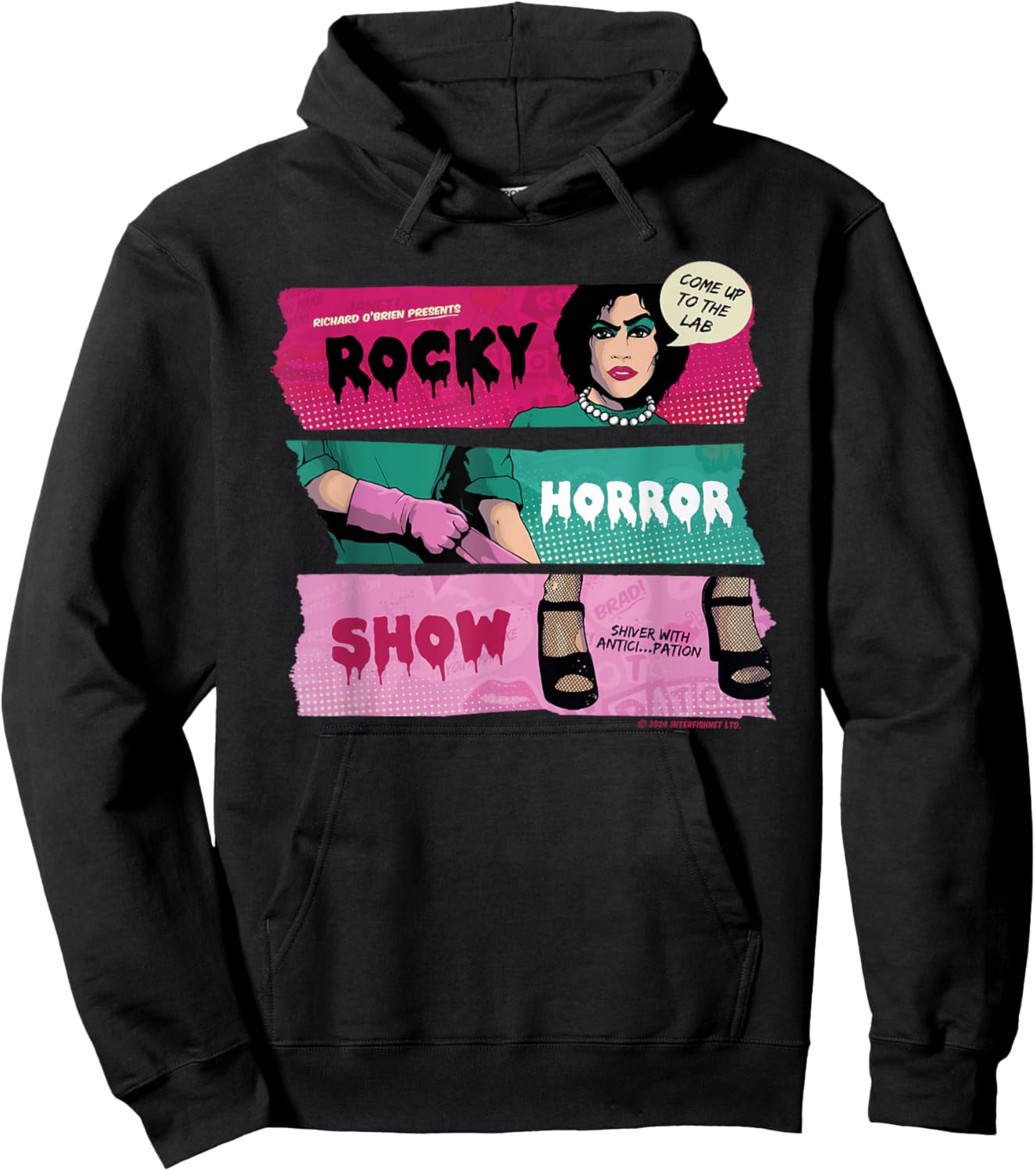 Rocky Horror Show Doctor Frank N Furter Come Up To The Lab Hoodie - Hoodie | Black