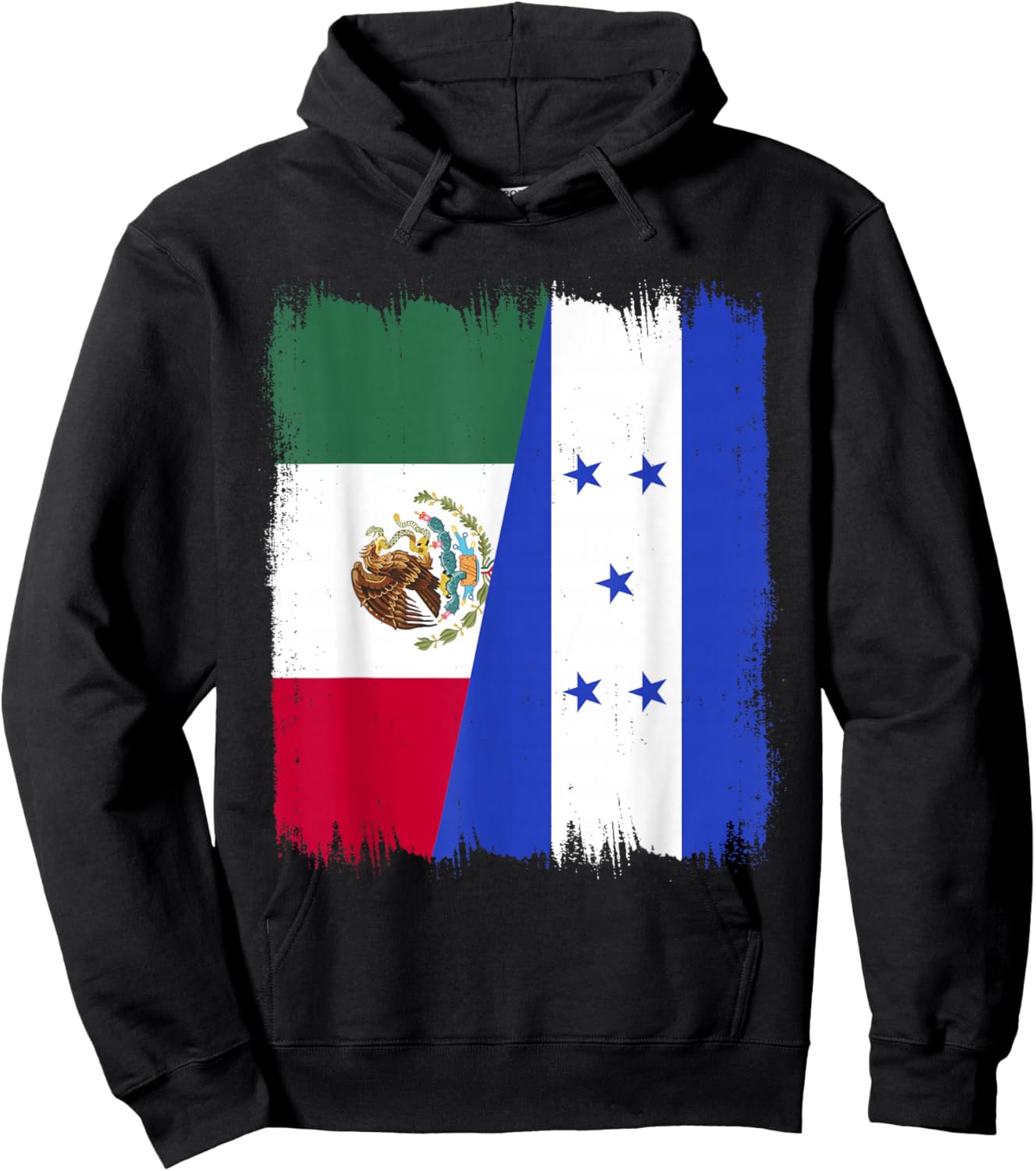 Mexico Honduras Flag Mexican Hondurian Roots Wear Hoodie - Hoodie | Black