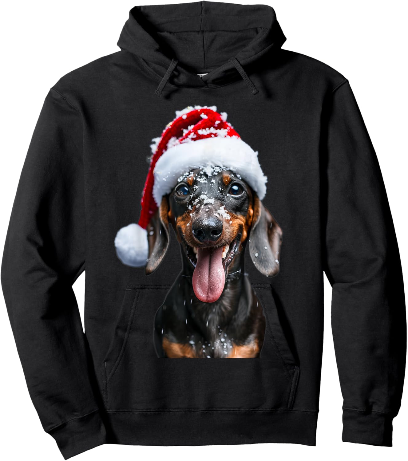Dachshund Christmas Hoodie - Hoodie | Black
