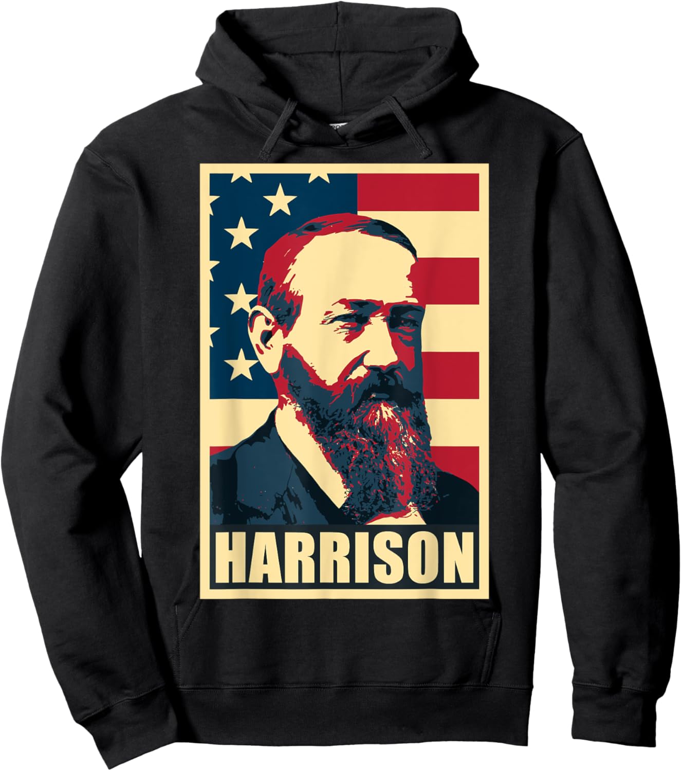 President Benjamin Harrison Hoodie - Hoodie | Black