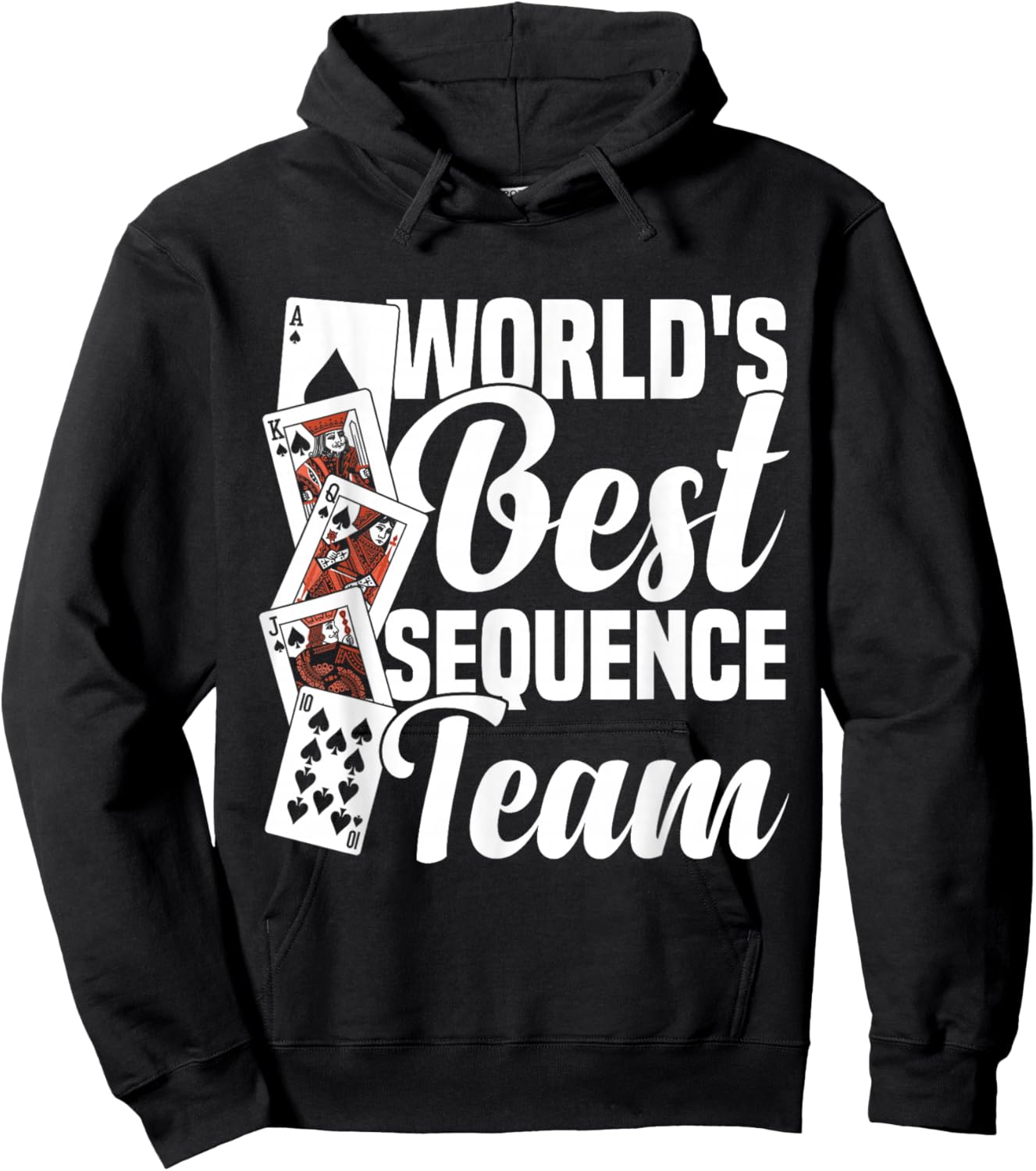 Sequence Card Game Lover | Card Player Strategy Design Hoodie - Hoodie | Black