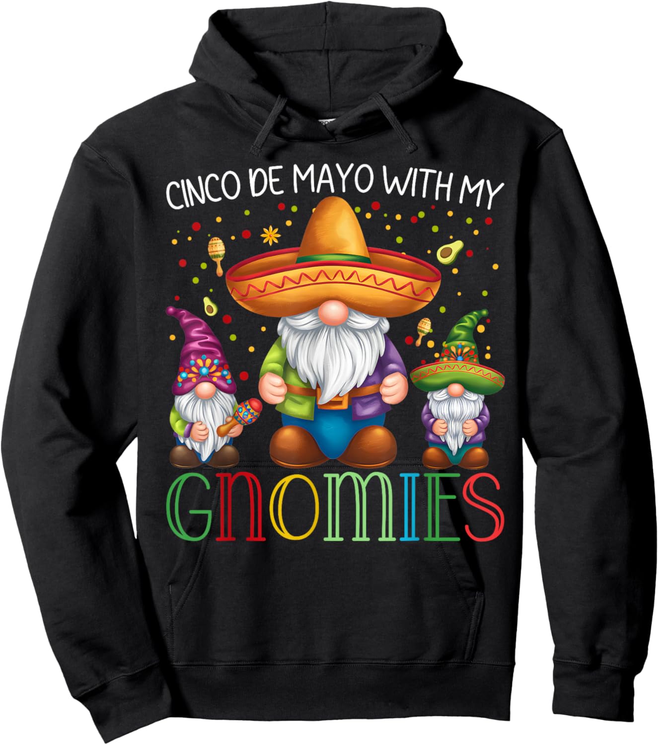 Cinco De Mayo gnomes Boy Girls mexican 5 de mayo gnome Women Hoodie - Hoodie | Black