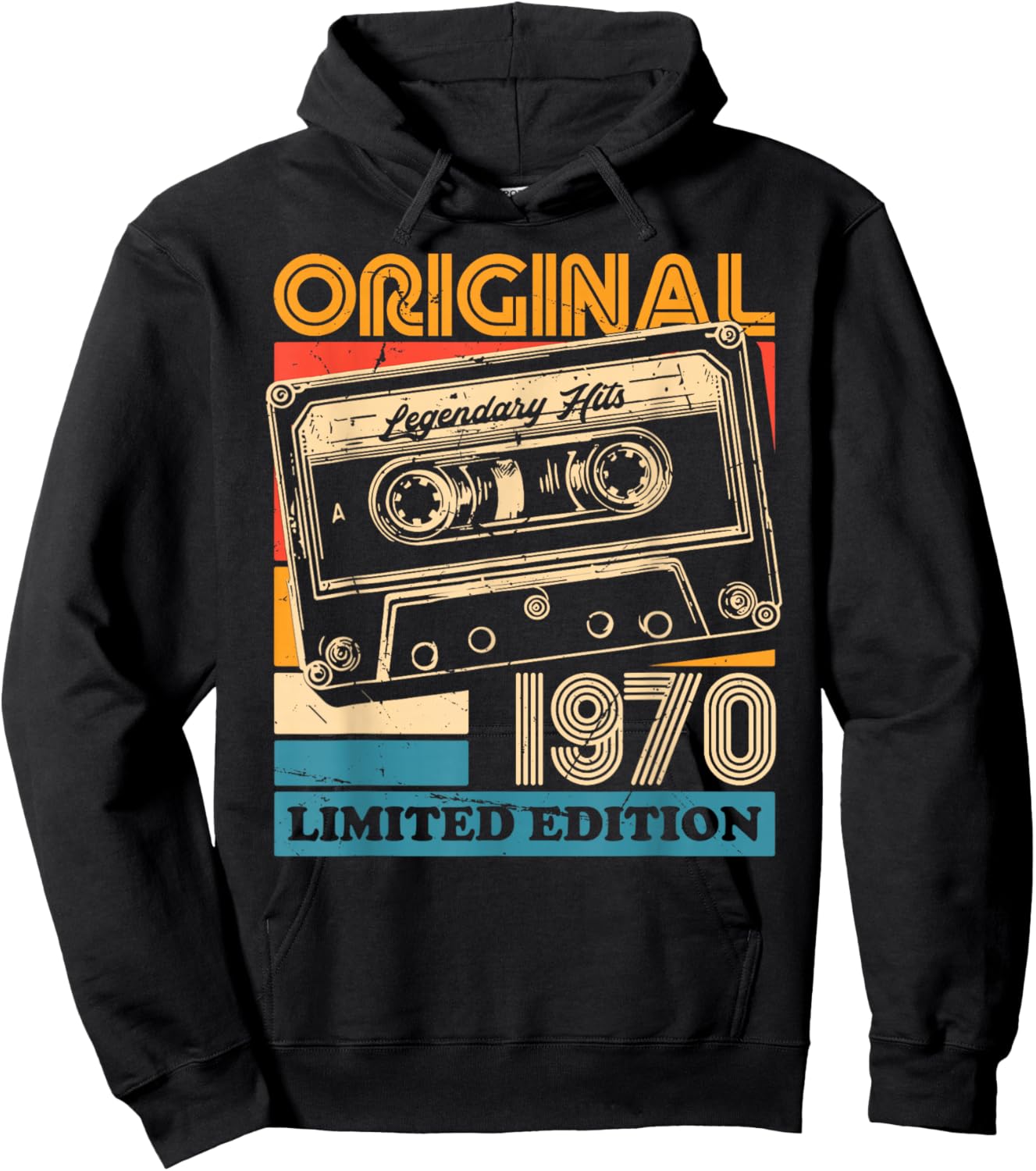 Original 1970 Vintage Anniversaire 55 Ans pour Hommes Femmes Hoodie - Hoodie | Black
