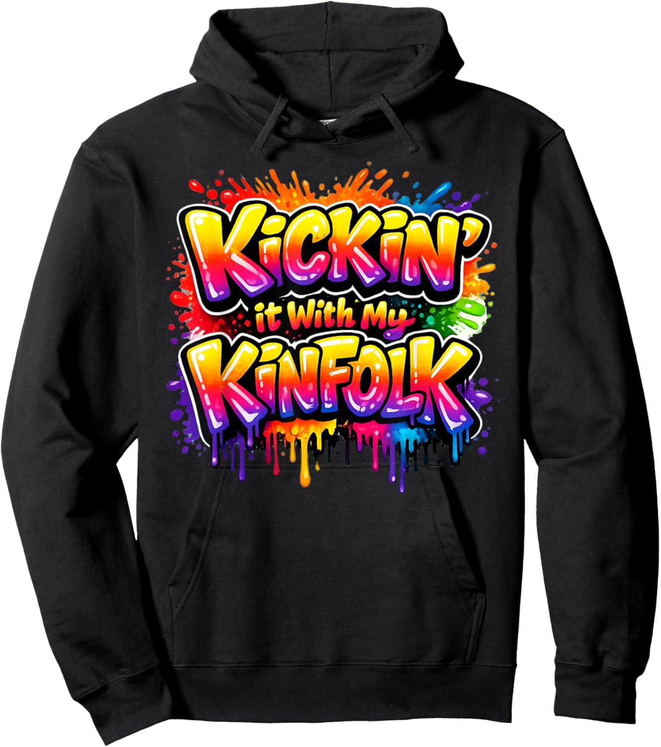 T-Shirt Hoodie - Hoodie | Black