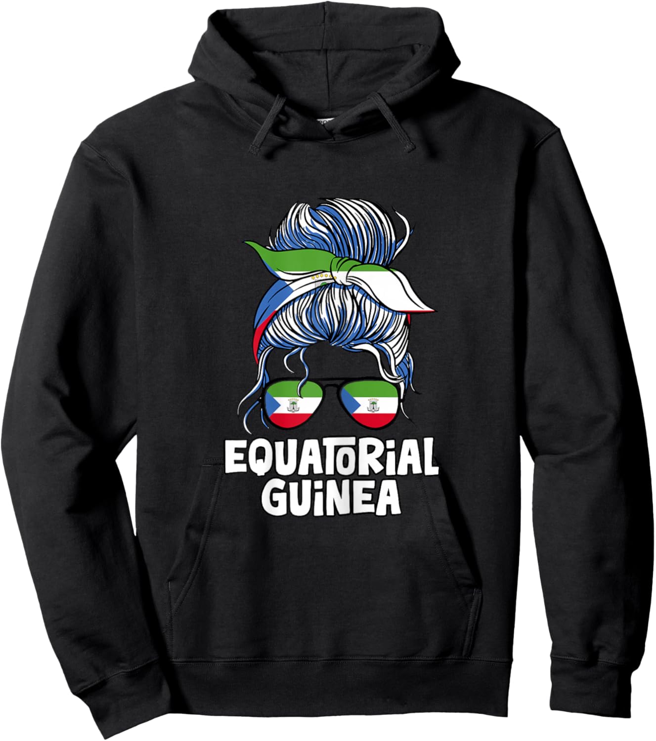 Equatorial Guinea Girl African Girls Flag Hoodie - Hoodie | Black