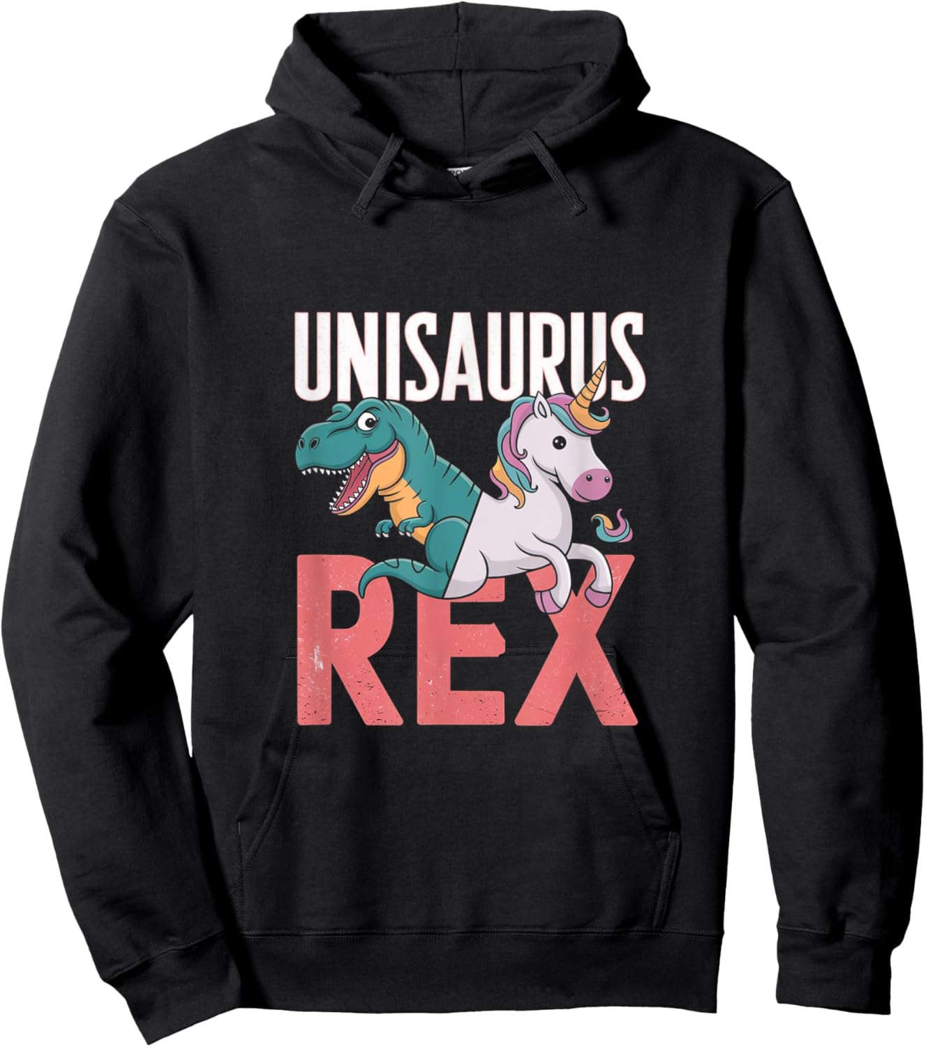 Unisaurus Rex Dinosaur Unicorn Hoodie - Hoodie | Black