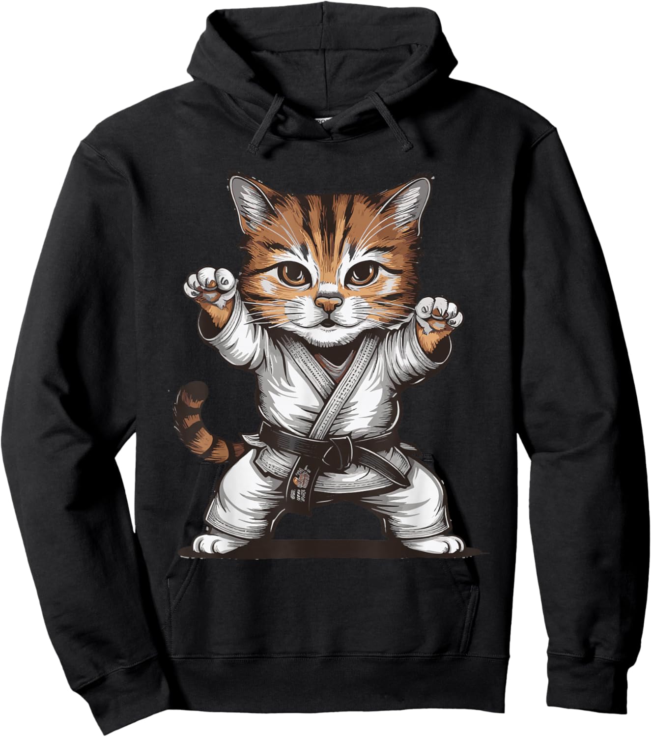 Jiu Jitsu Cat Women Girls Kids Hoodie - Hoodie | Black