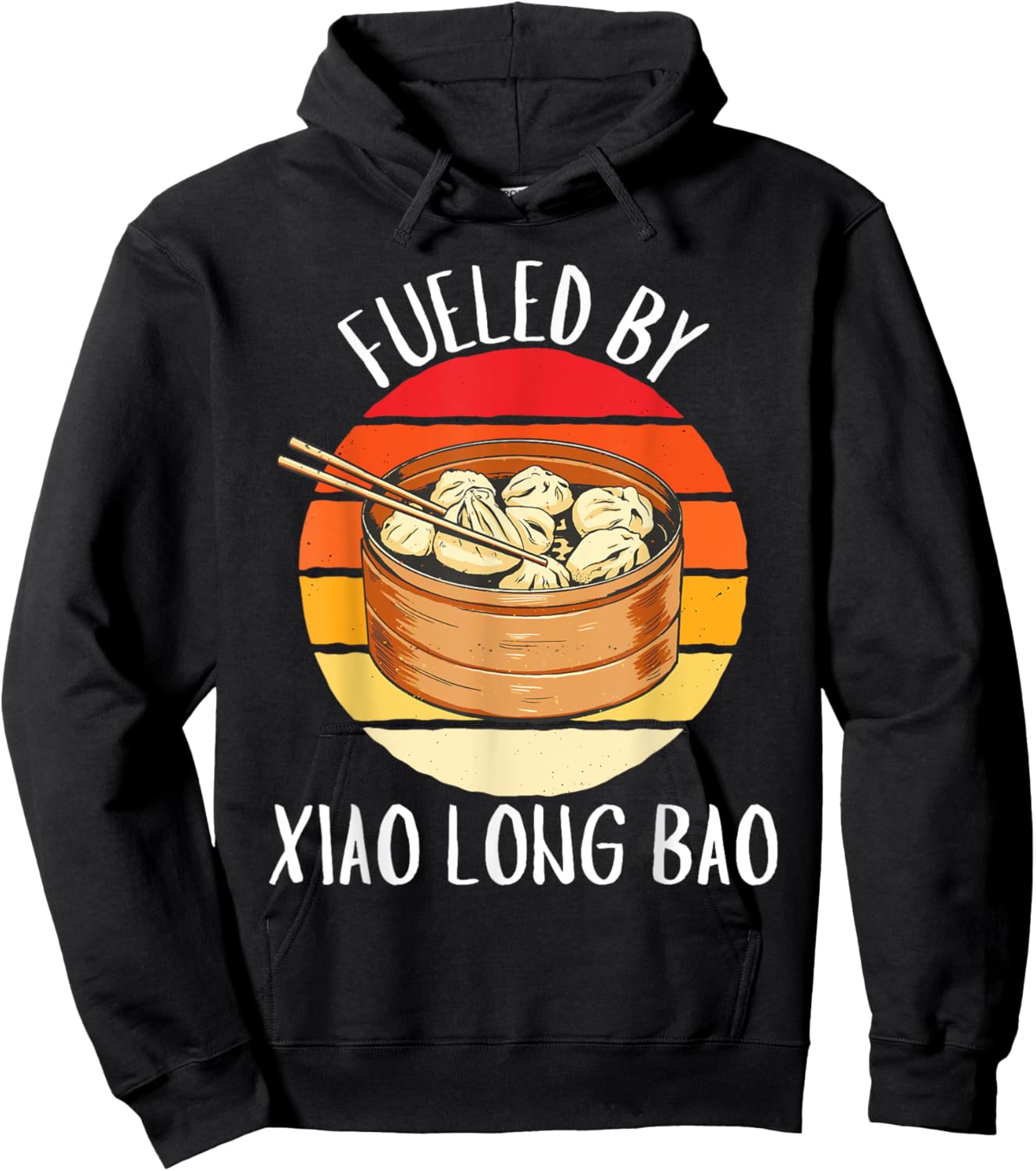 Retro Fueled By Xiao Long Bao Vintage Xiao Long Bao Lover Hoodie - Hoodie | Black