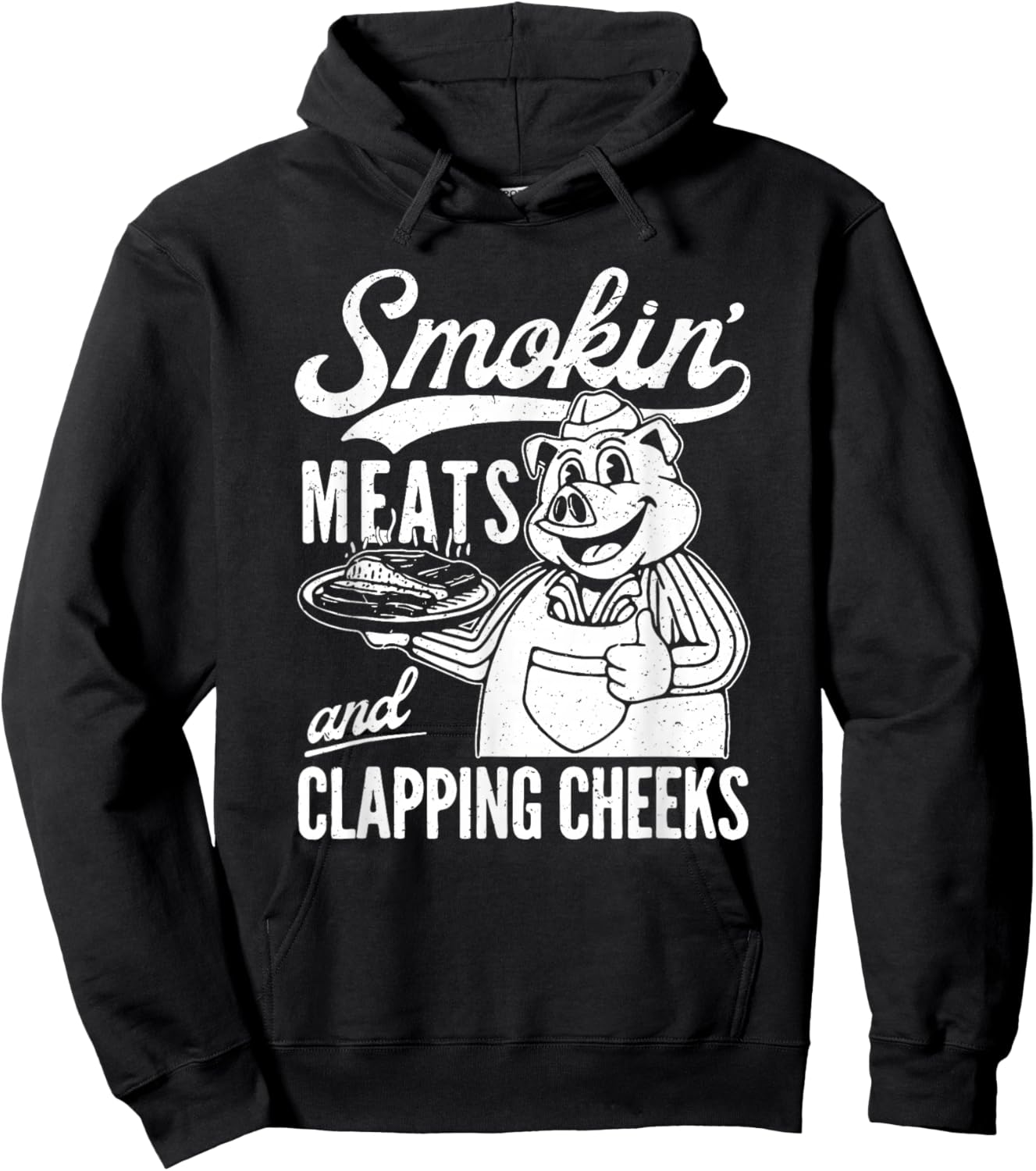 Smokin' Meats And Clapping Cheeks, Kitchen Chef Hoodie - Hoodie | Black