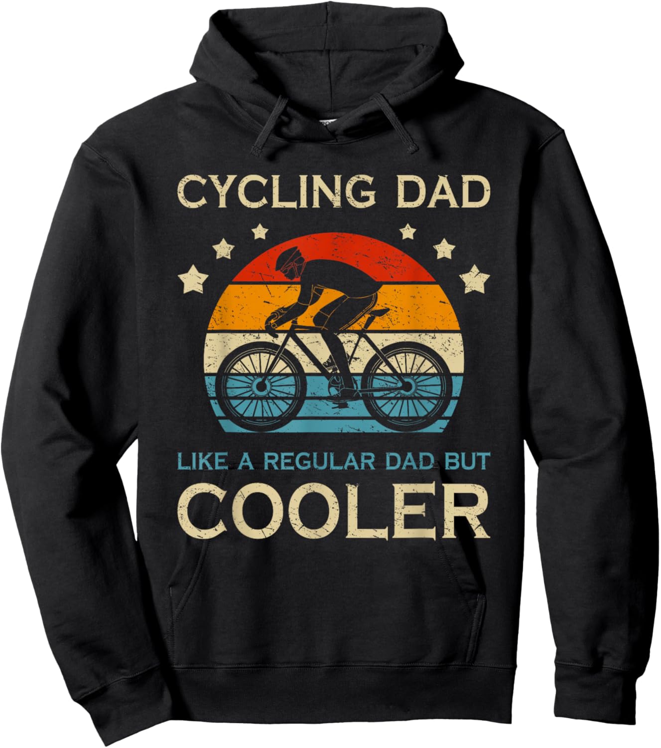 Radfahrer Papa Wie EIN Normaler Vater Nur Cooler Cycling Dad Hoodie - Hoodie | Black