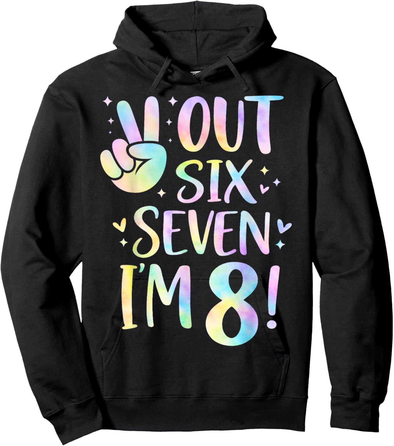 8th Birthday Girl Outfit Eighth Im 8 Year Old Girls Hoodie - Hoodie | Black
