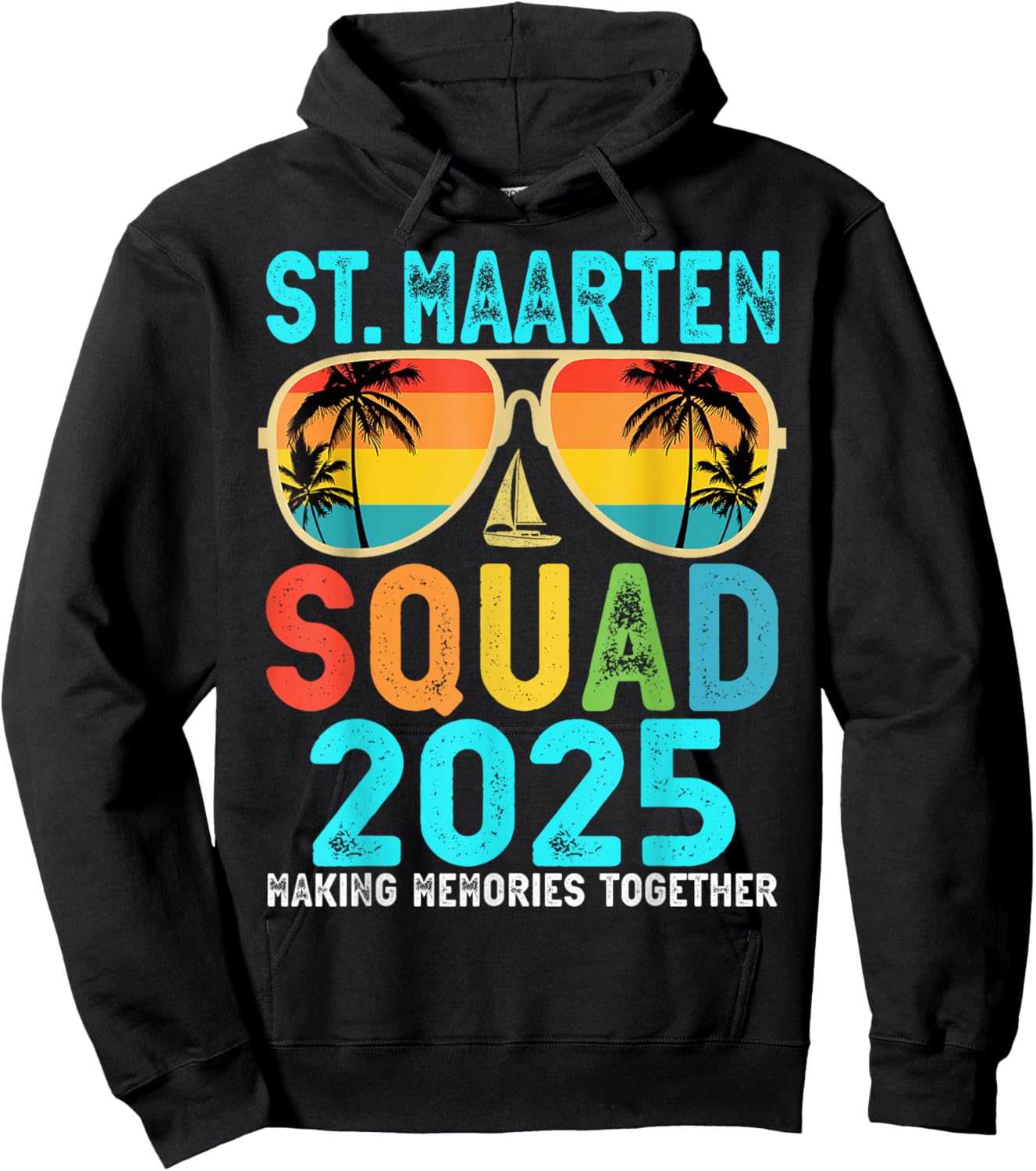 St.Maarten Squad 2025 Vacation Friends Family Matching Group Hoodie - Hoodie | Black