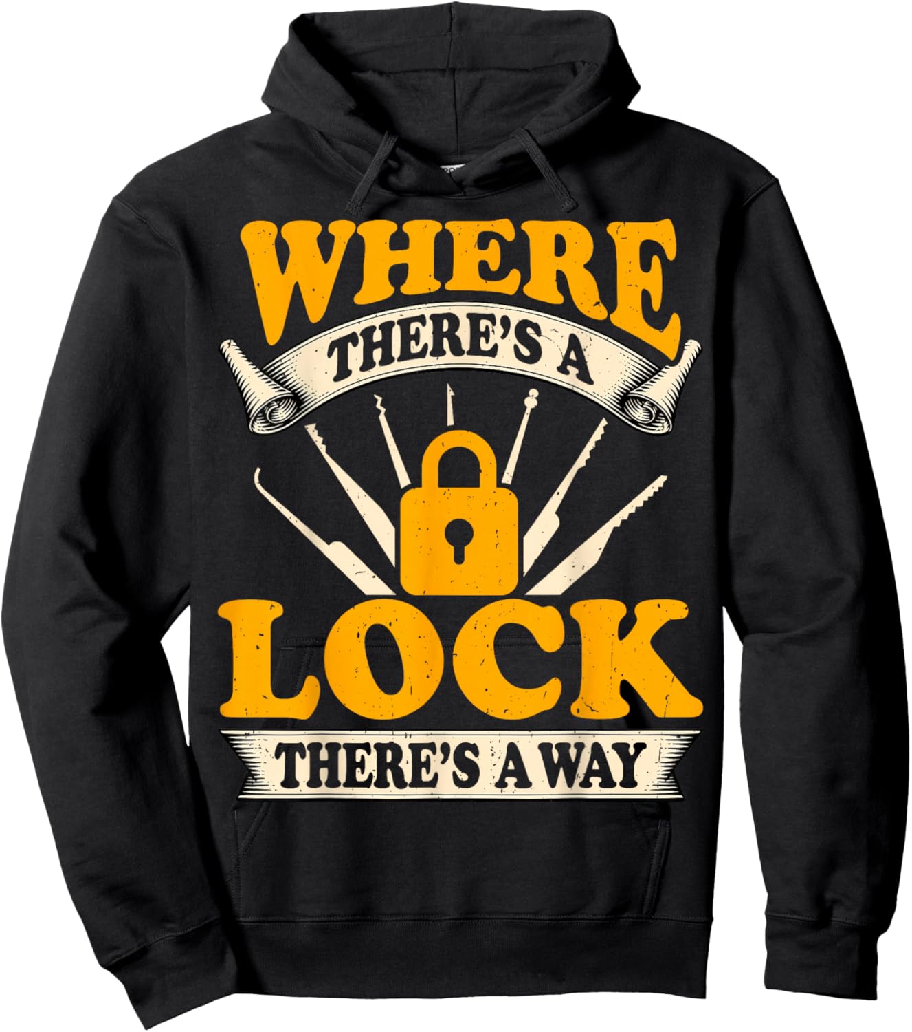Where There's A Lock There's A Way Locksmithing Locksmith Hoodie - Hoodie | Black